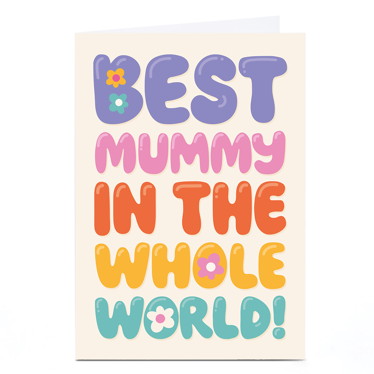 Personalised Pigment Mother's Day Card - Best Mummy in the World Bubble Writing