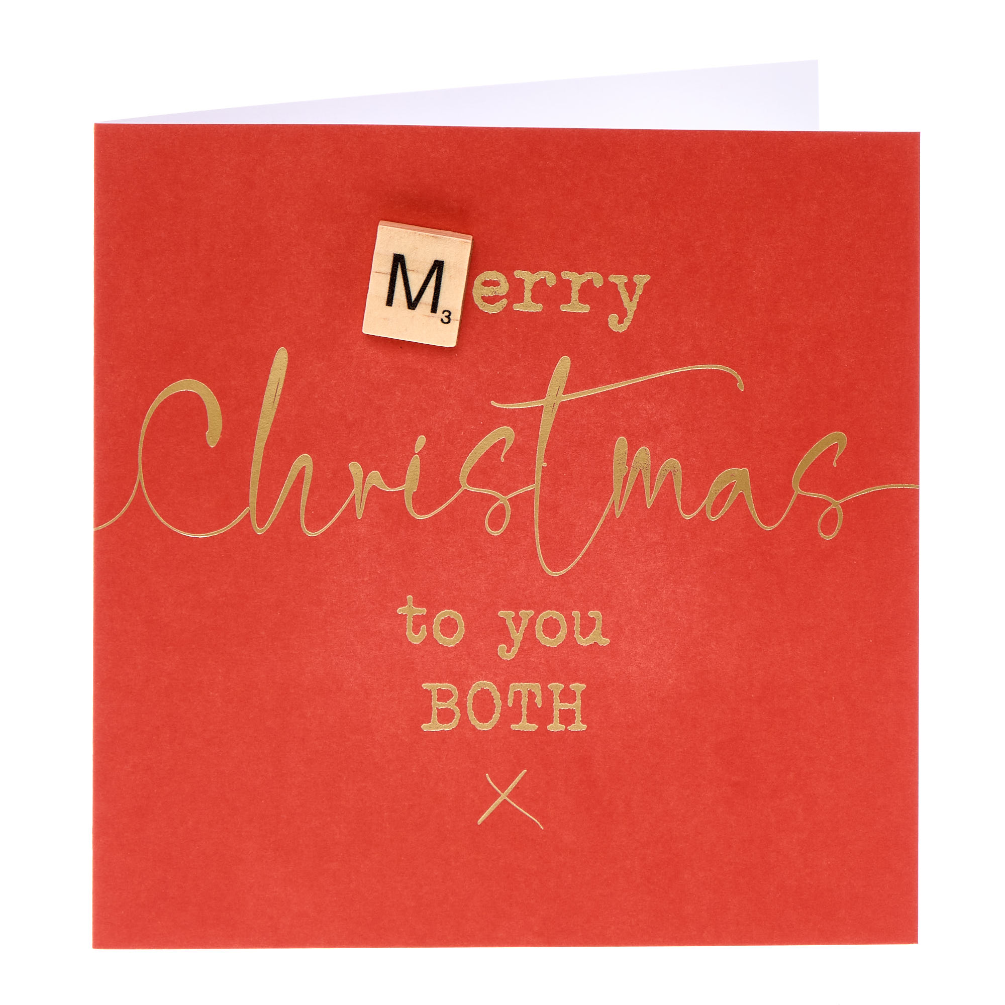 To Both Of You Scrabble Tile Christmas Card