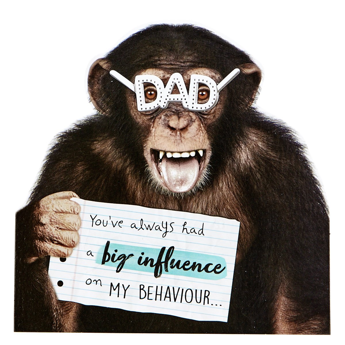 VIP Collection Father's Day Card - Dad, Monkey In Glasses