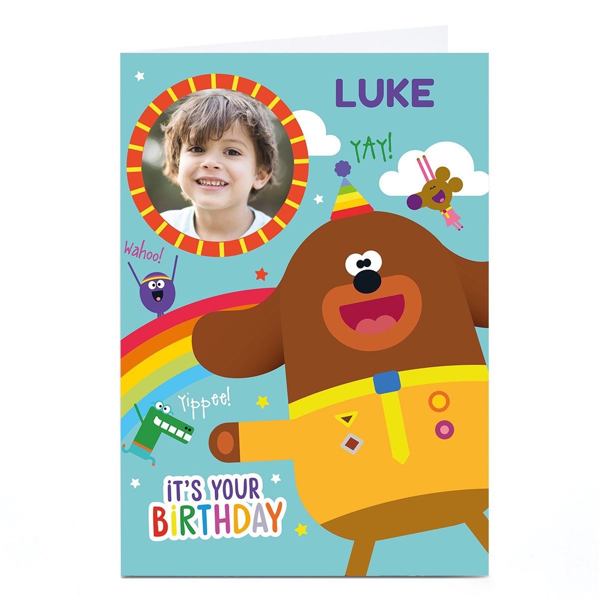 Photo Hey Duggee Birthday Card - Wahoo!