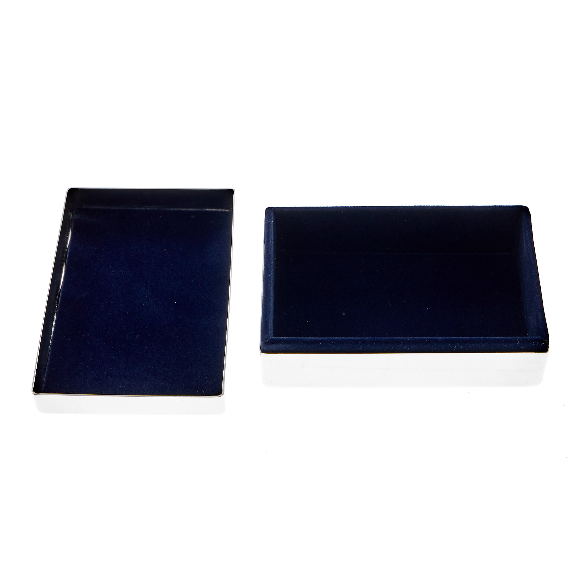 Engraved Silver Rectangular Beaded Jewellery Box - Floral design
