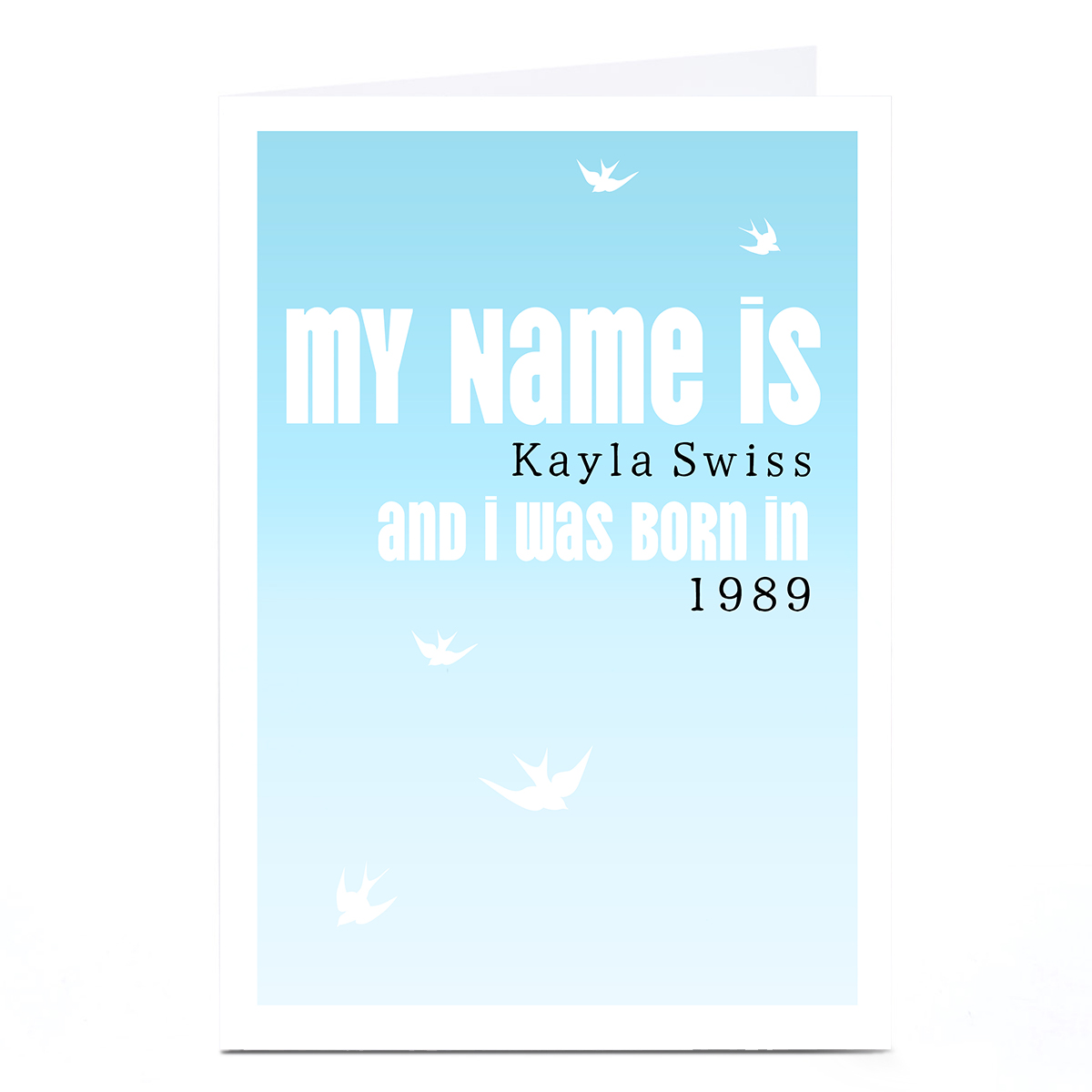 Personalised Card - My Name Is