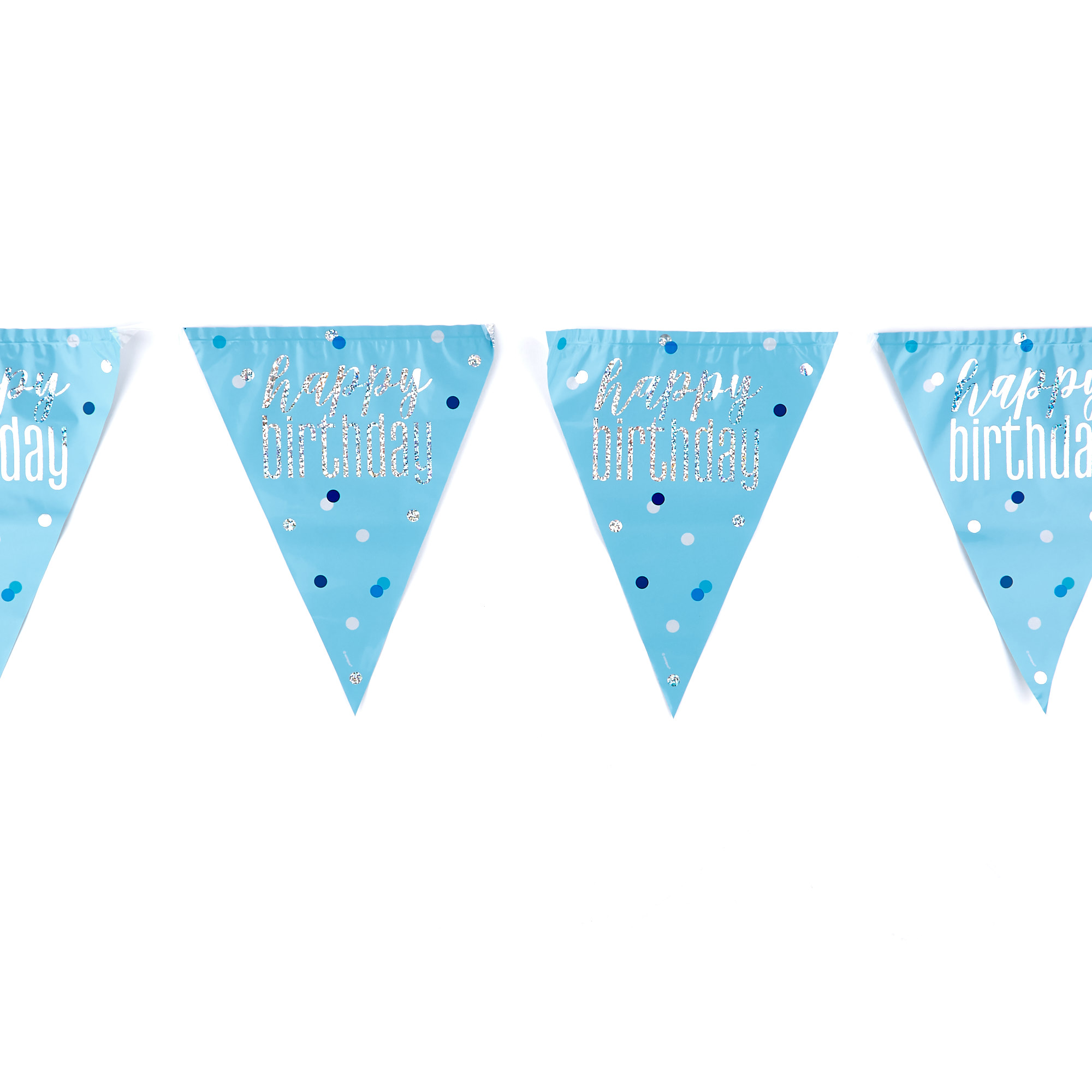 Blue Happy Birthday Party Tableware & Decorations Bundle - 16 Guests