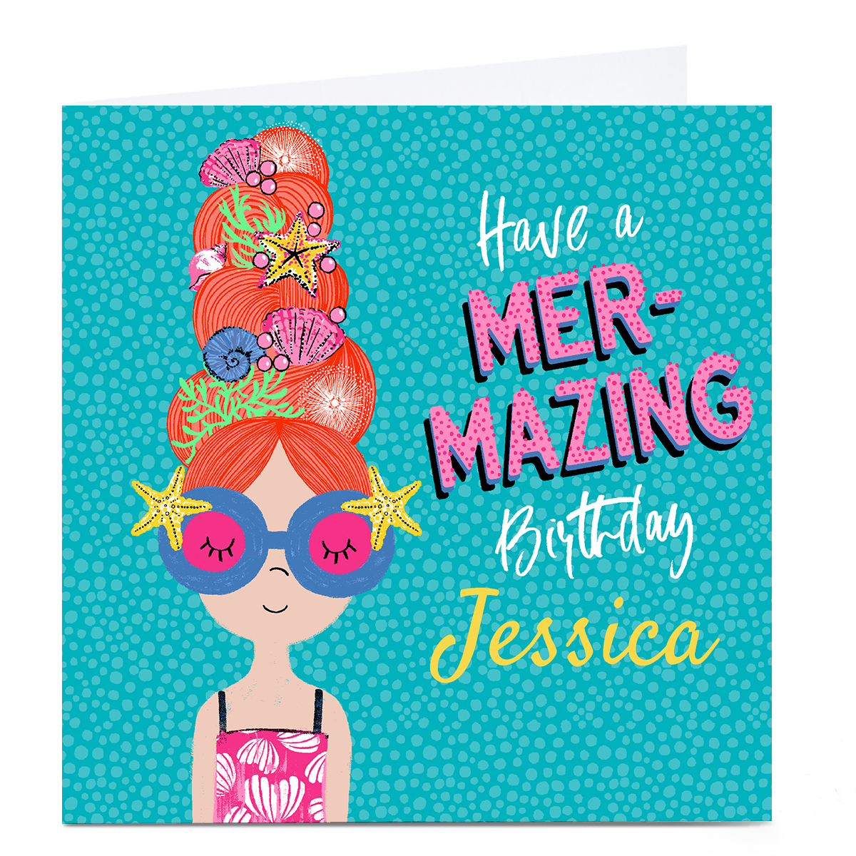 Personalised Rachel Clynick Birthday Card - Mer-mazing