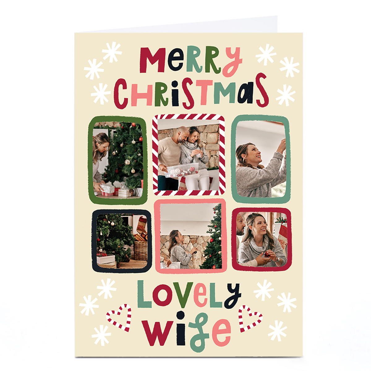 Photo Stevie Studio Christmas Card - 6 Festive Frames, Lovely Wife