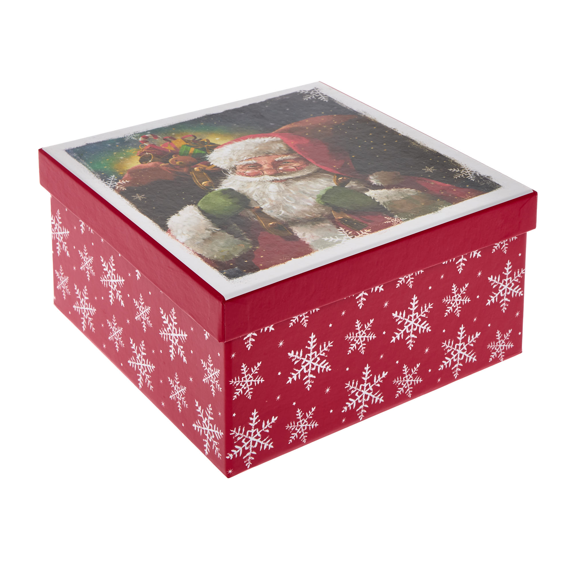 Traditional Santa Christmas Gift Boxes - Set of 4