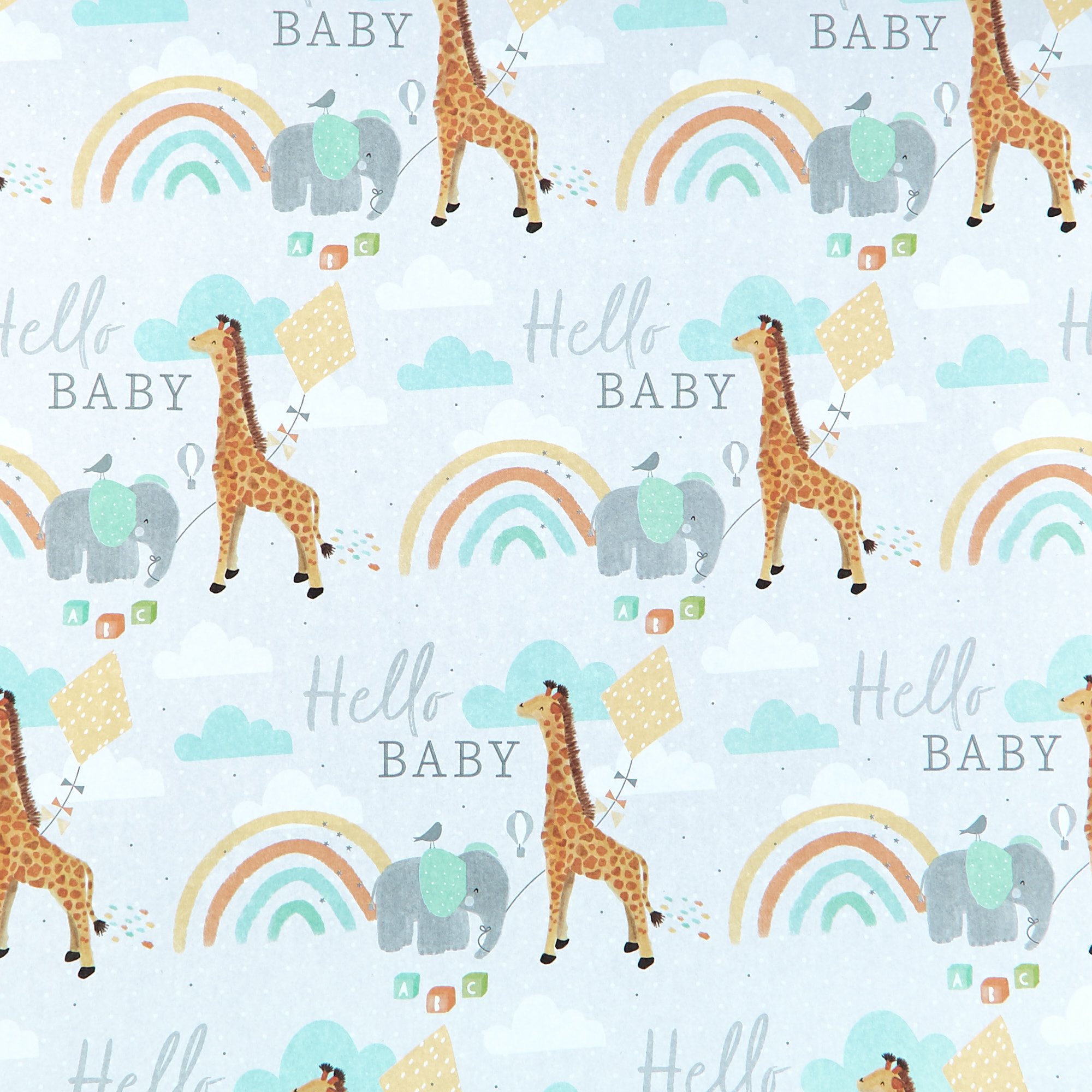 Hello Baby Wrapping Paper - 1 Sheet