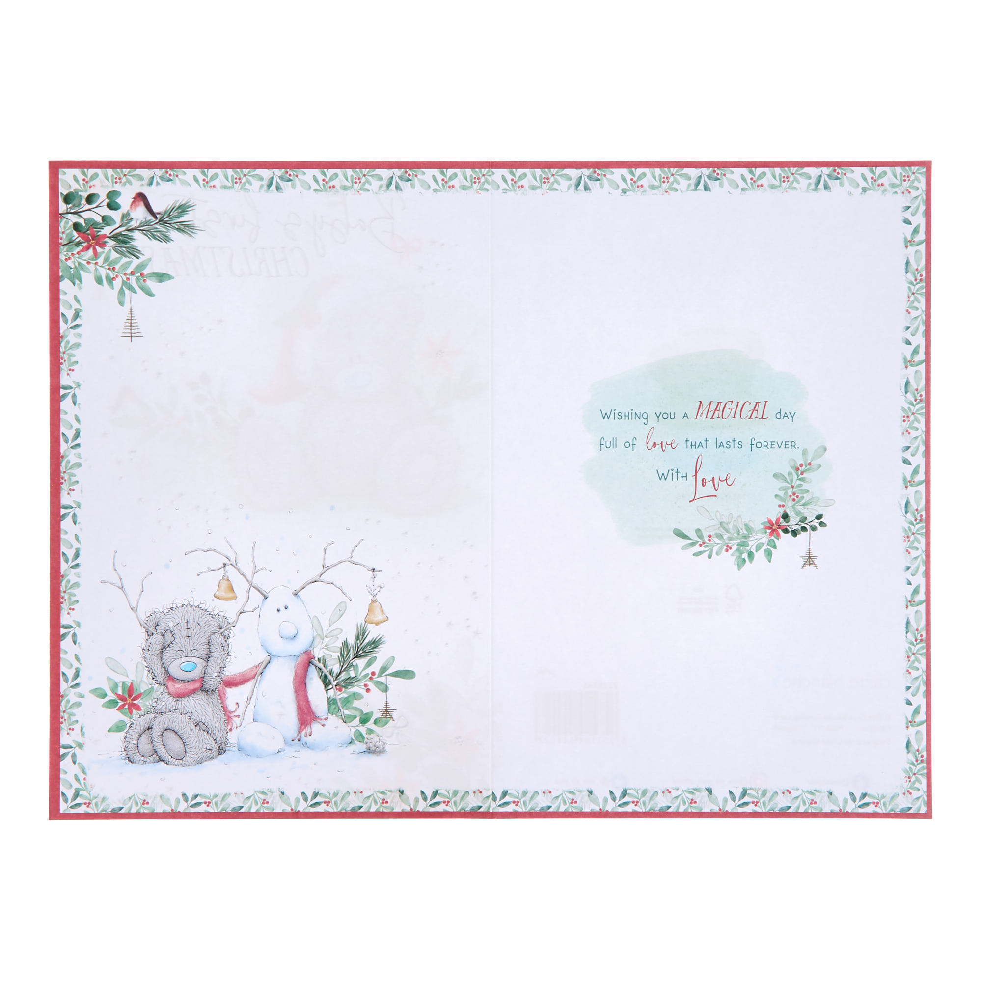 Me To You Tatty Teddy Baby's 1st Christmas Card