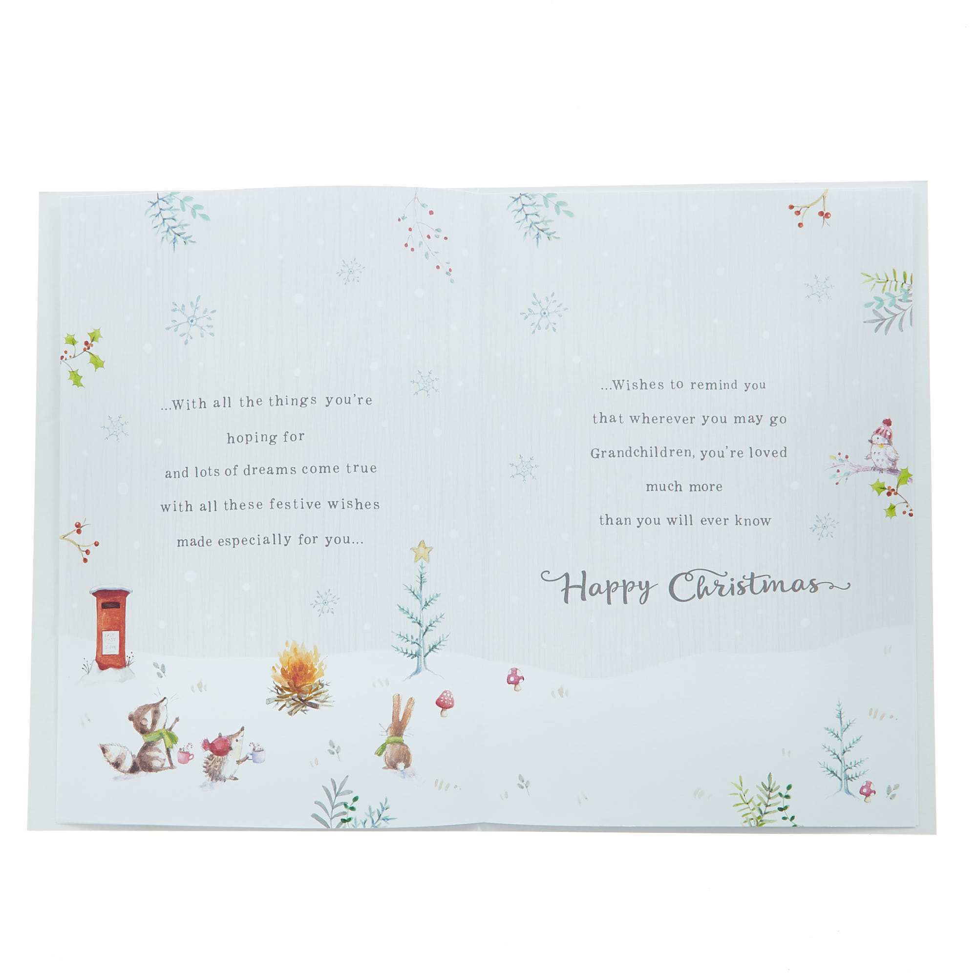 Christmas Card - Grandchildren Woodland Animals