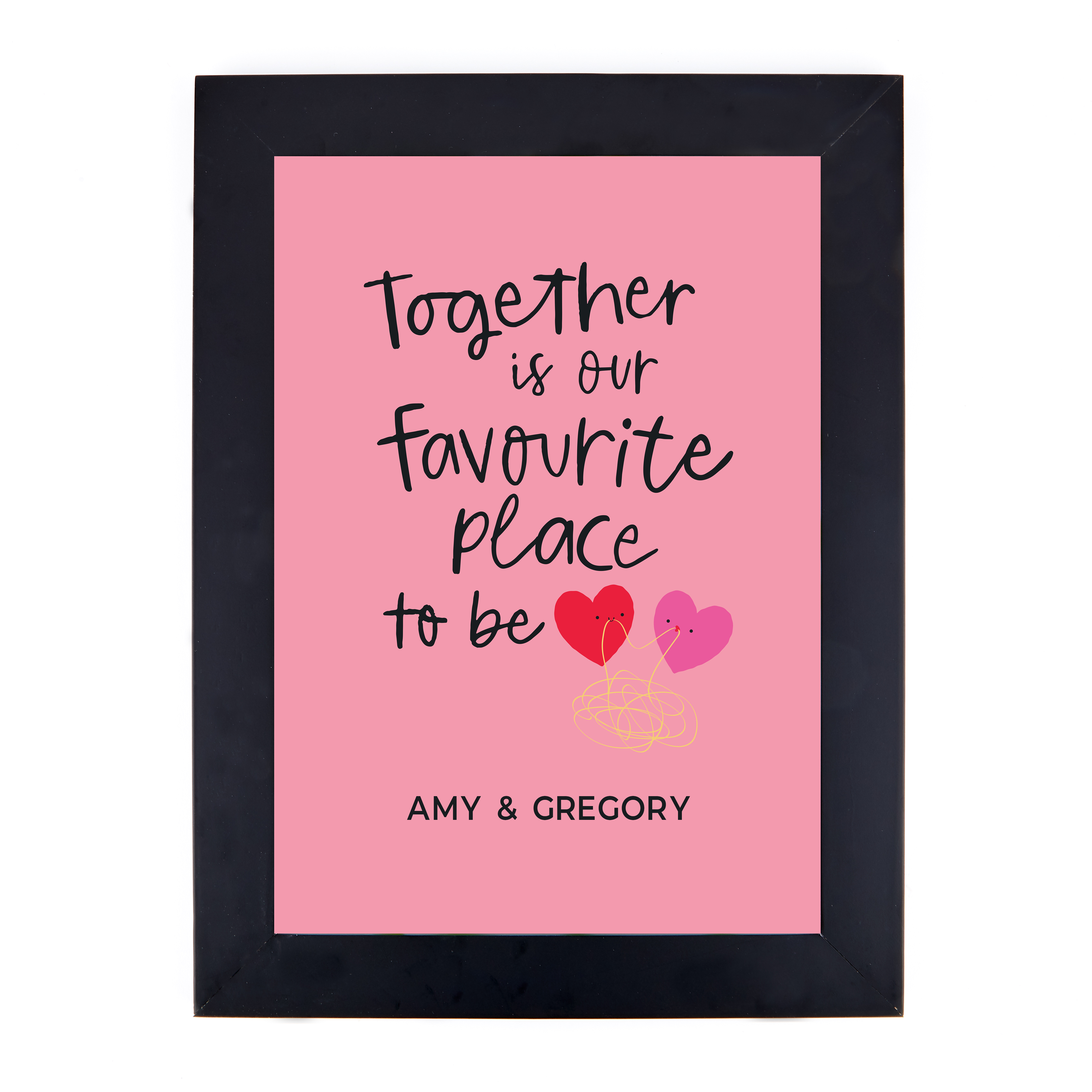 Personalised Valentine's Day Print - Together Is My Favourite Place To Be