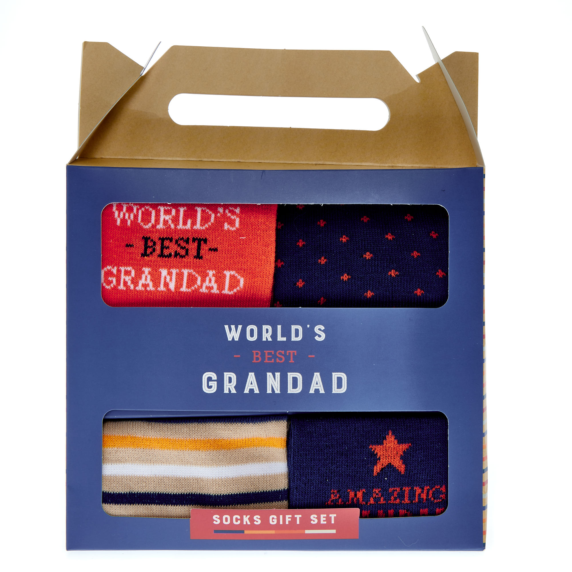 World's Best Grandad Socks Gift Set - 4 Pairs