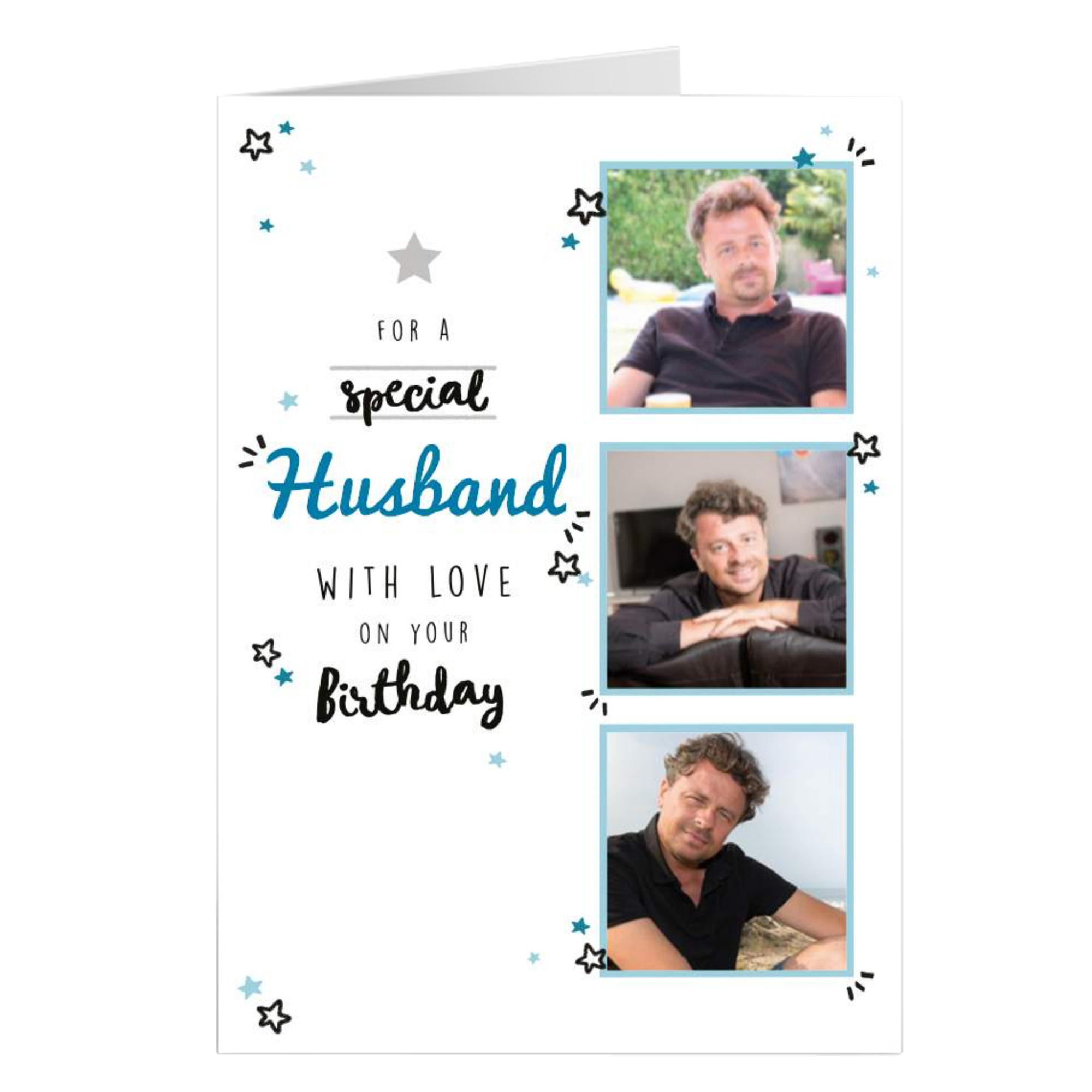 Photo Birthday Card - Husband With Love