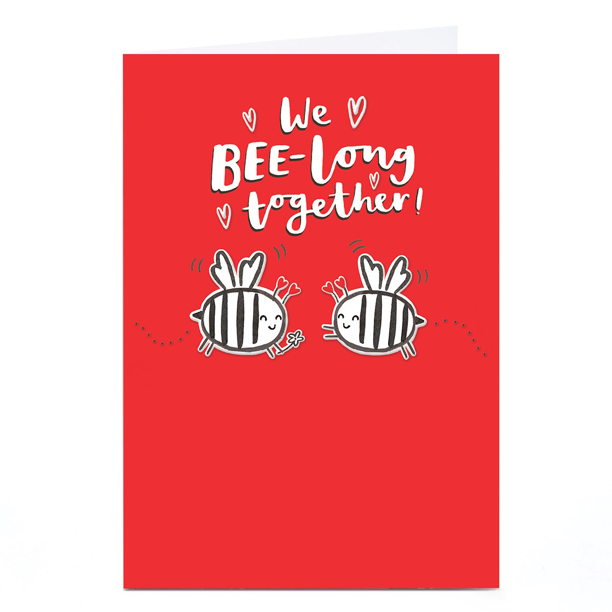 Personalised Valentine's Day Card - We Bee-Long Together 