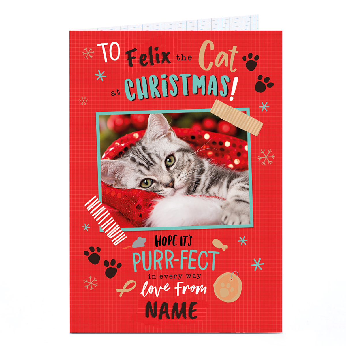 Photo Christmas Card - To [Name] The Cat