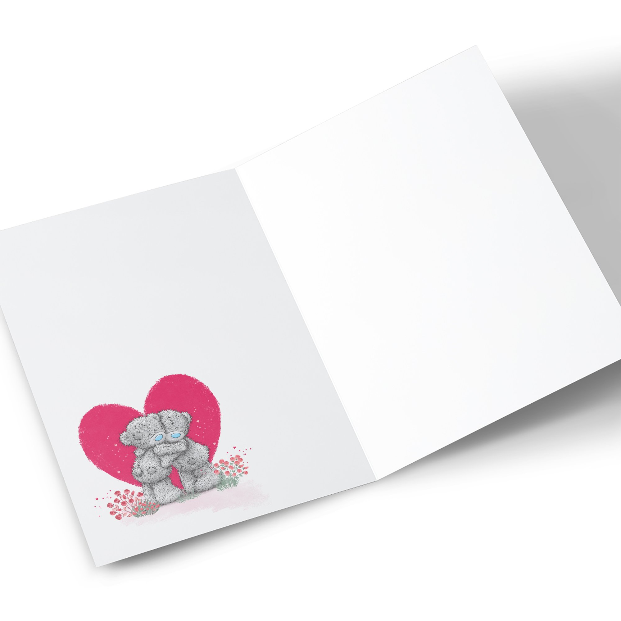 Personalised Tatty Teddy Valentine's Day Card - Bears with Gift, Beautiful Fiancee