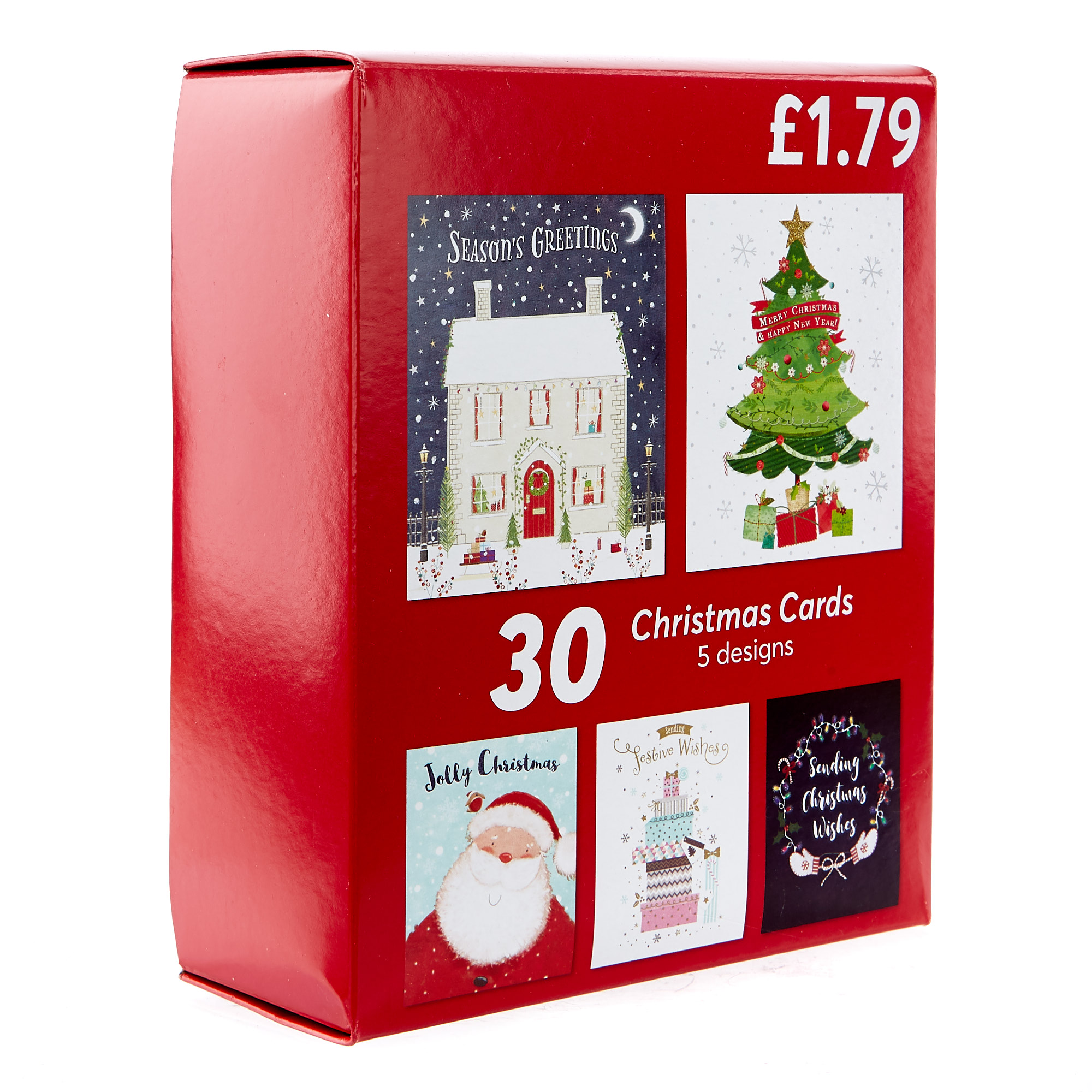 Bumper Pack Of 30 Christmas Cards - Assorted Designs 