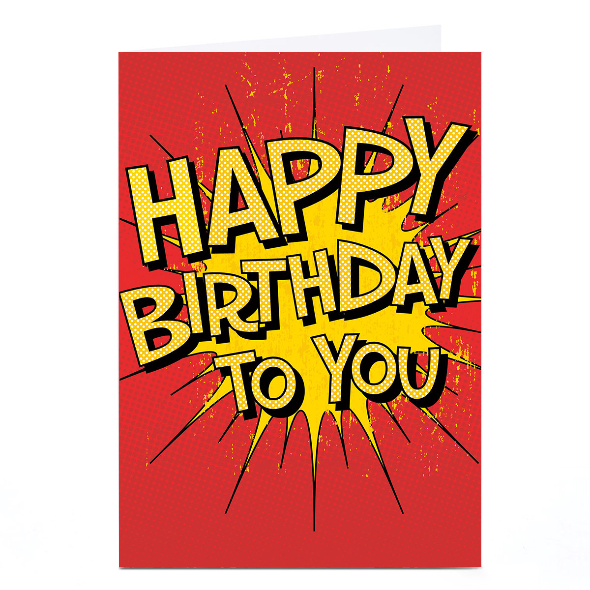 Personalised Birthday Card - Pop Words Happy Birthday to you