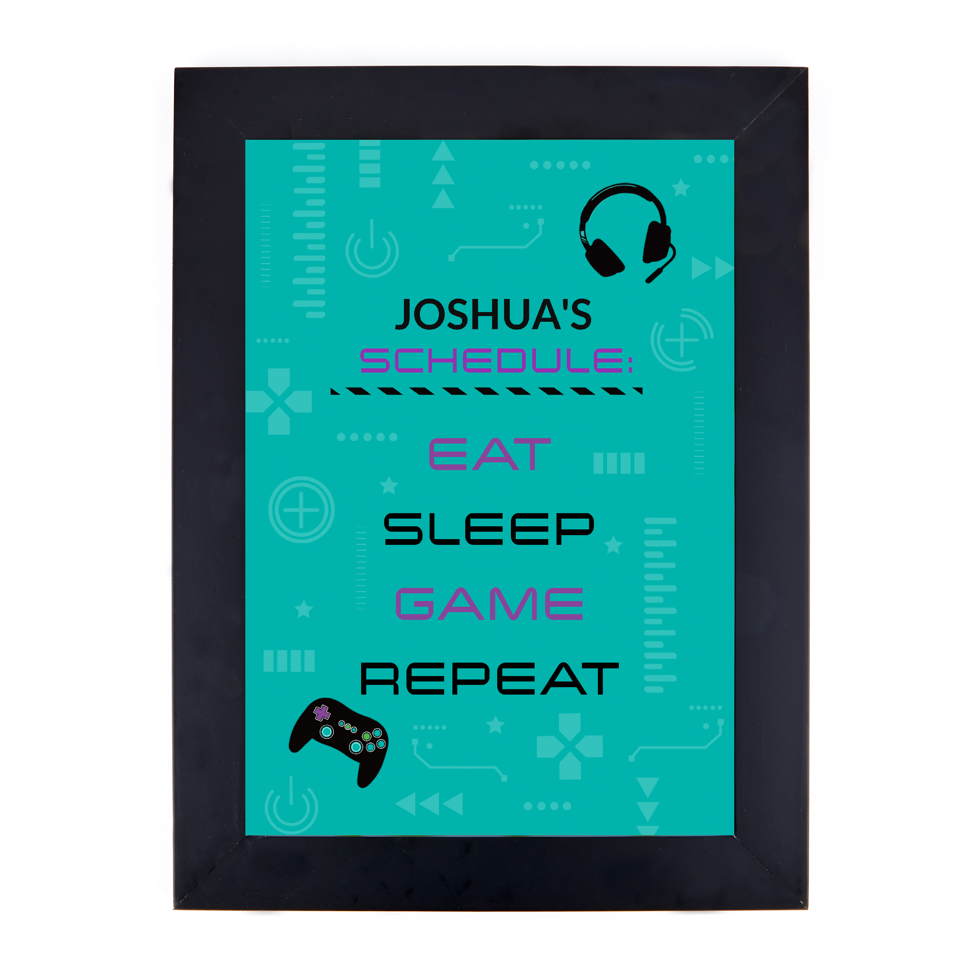 Personalised Print - Eat Sleep Game Repeat