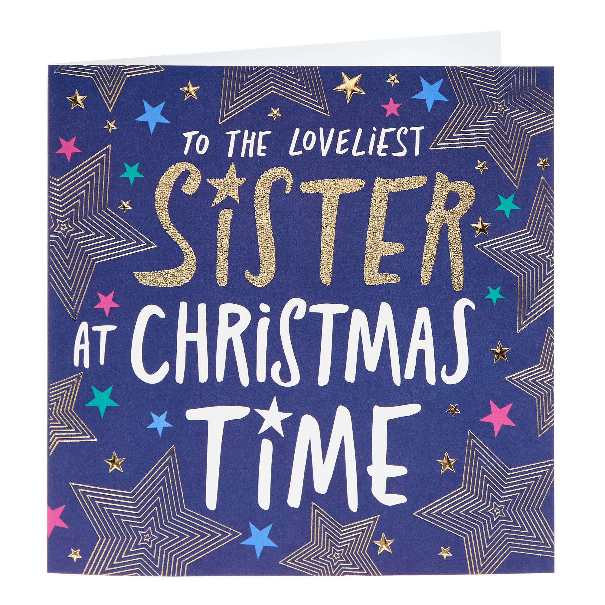 To The Loveliest Sister Christmas Card