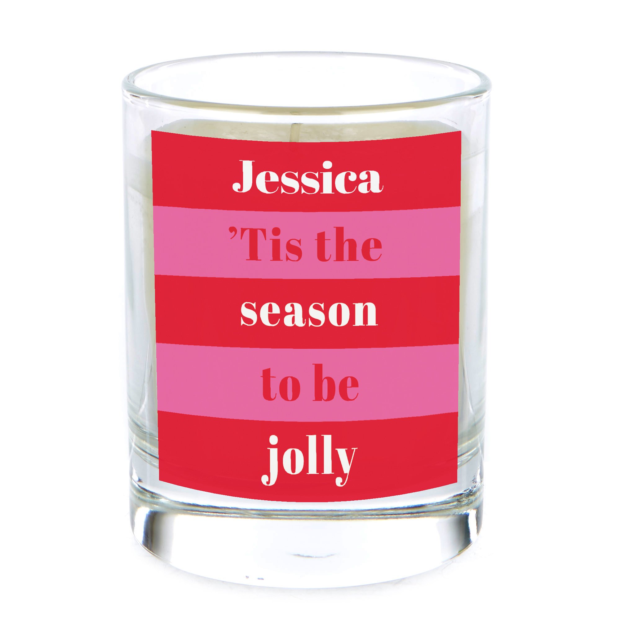 Personalised Christmas Pomegranate & Cashmere Scented Candle - Tis the Season