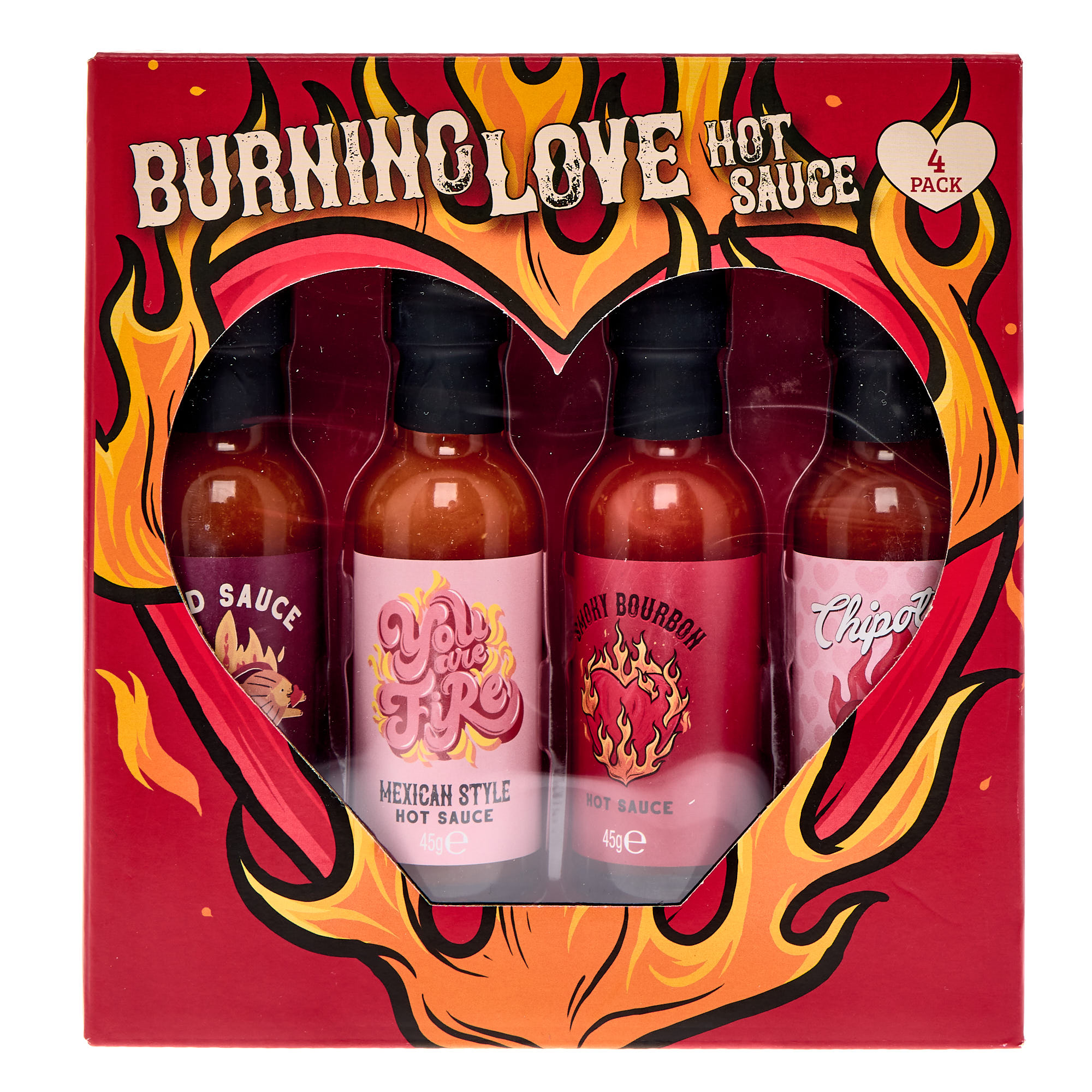 Burning Love Hot Sauce 4 Pack