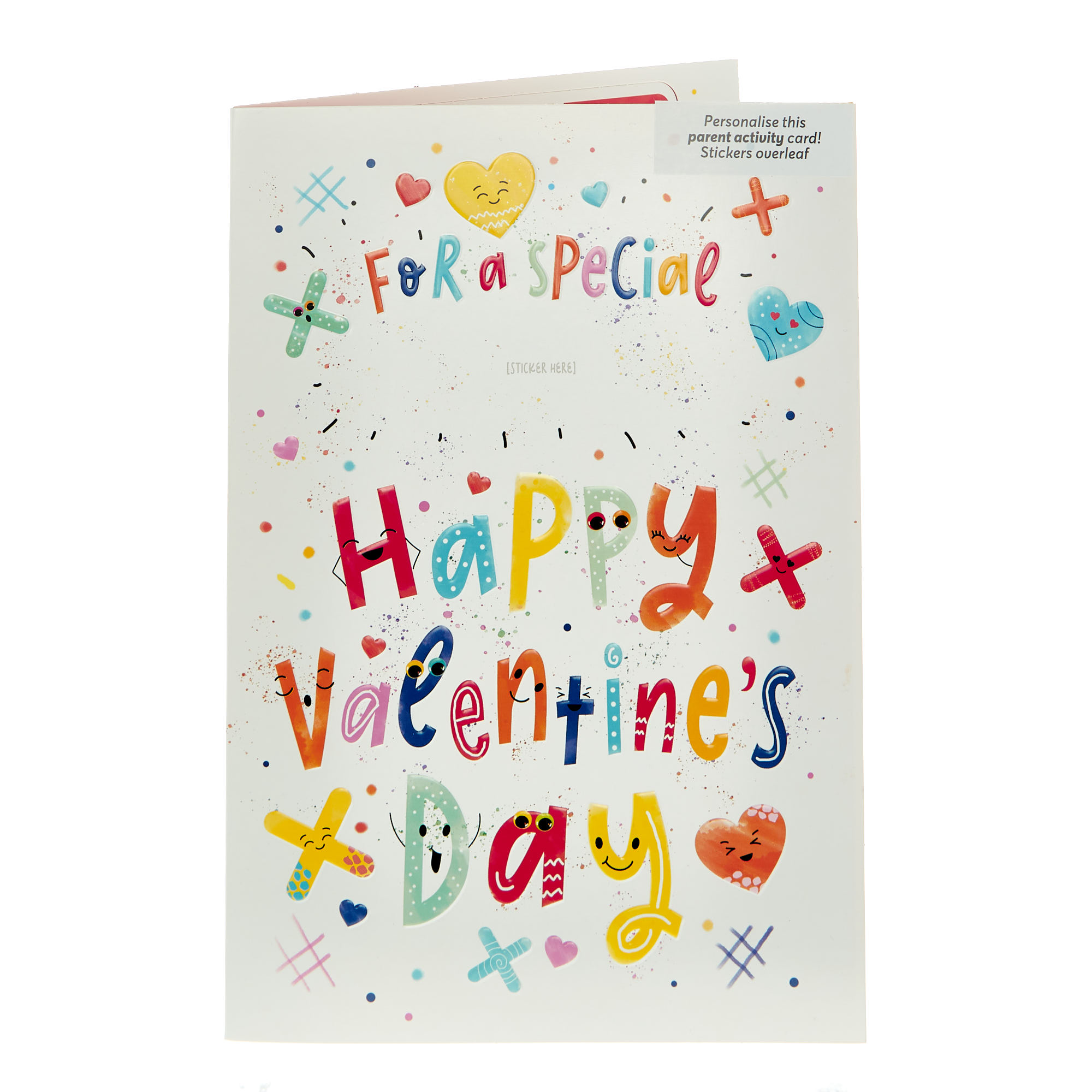 Valentine's Day Card - Parent With Stickers & Game