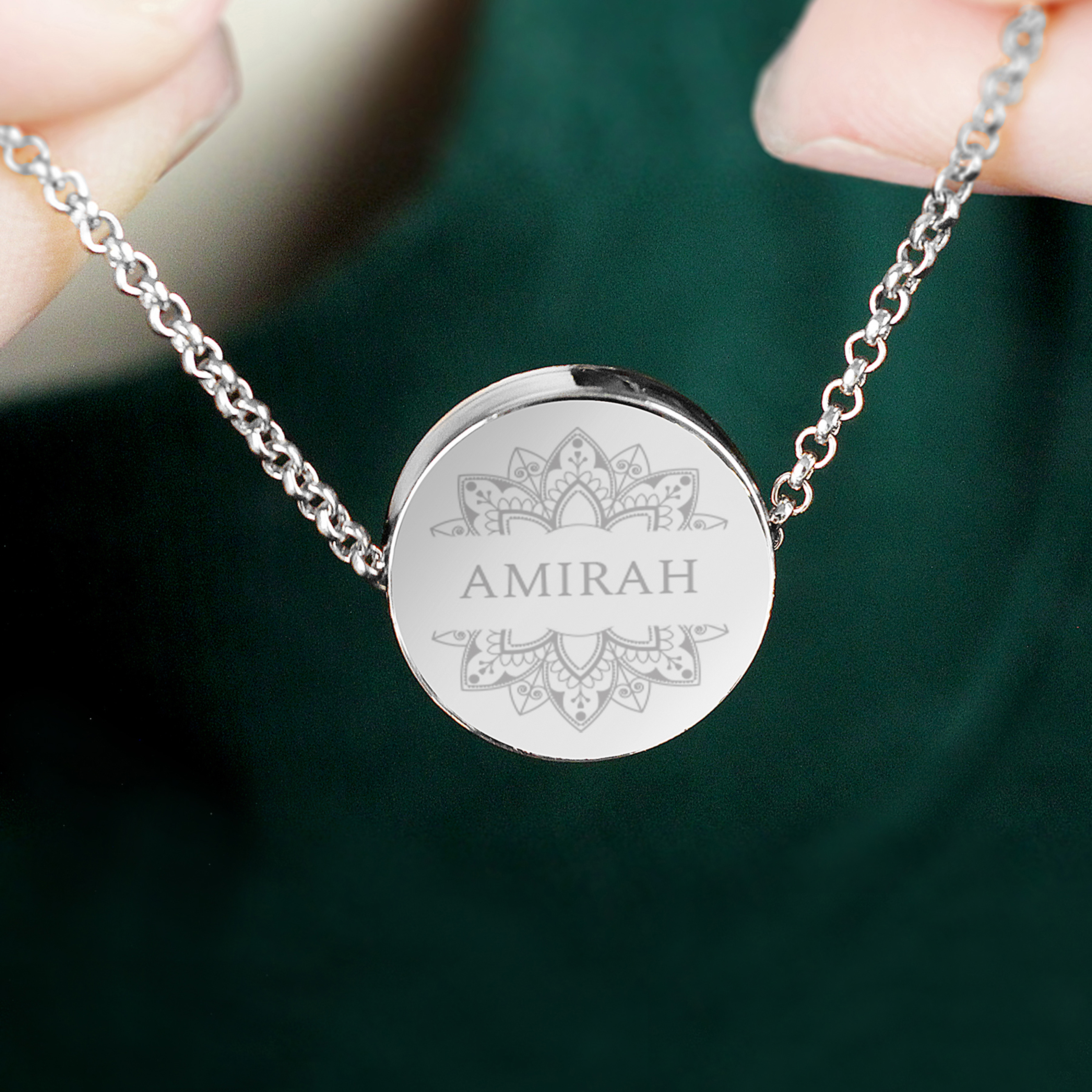 Personalised Sentiment Eid & Ramadan Disc Necklace & Box