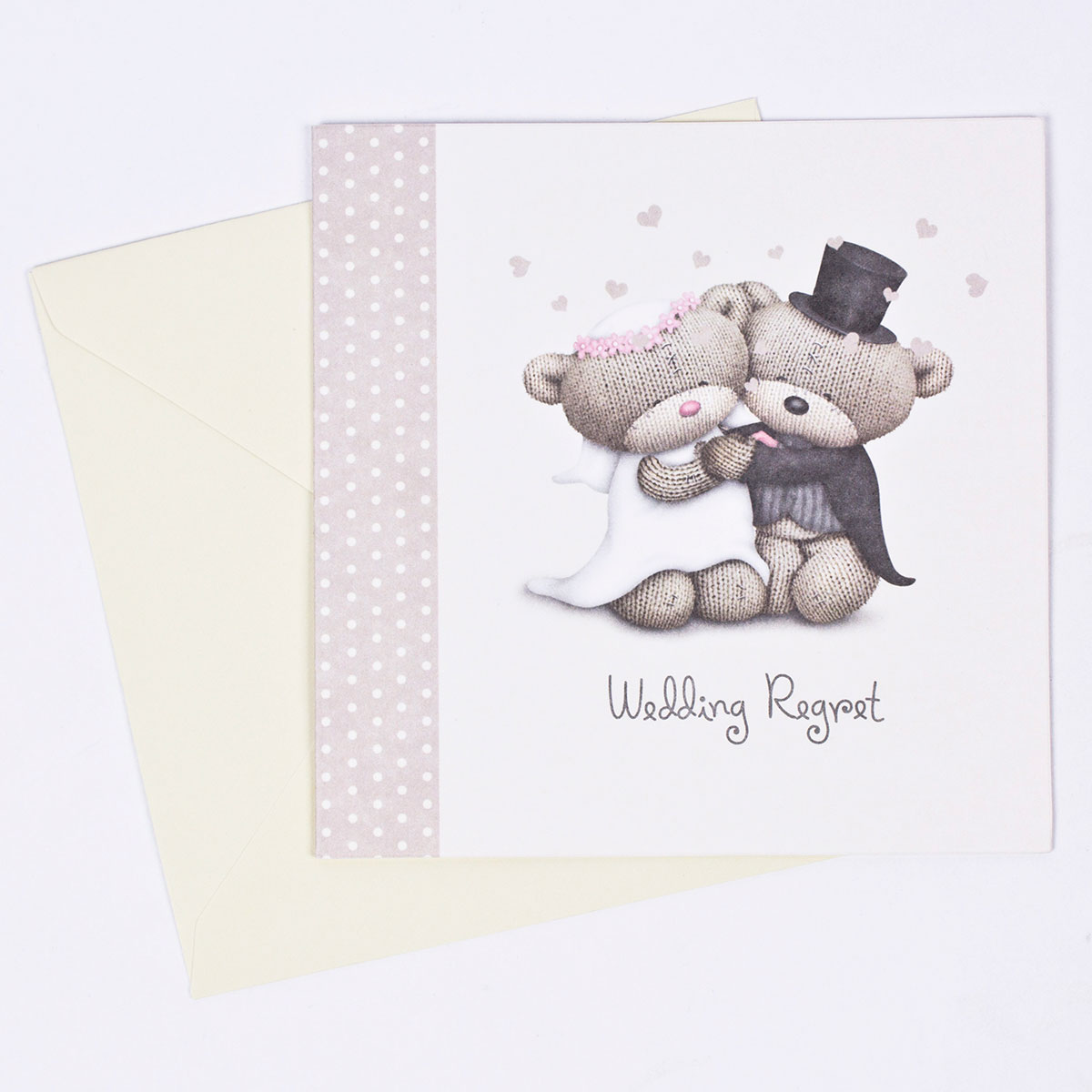 Hugs Wedding Invite Regret Response Card