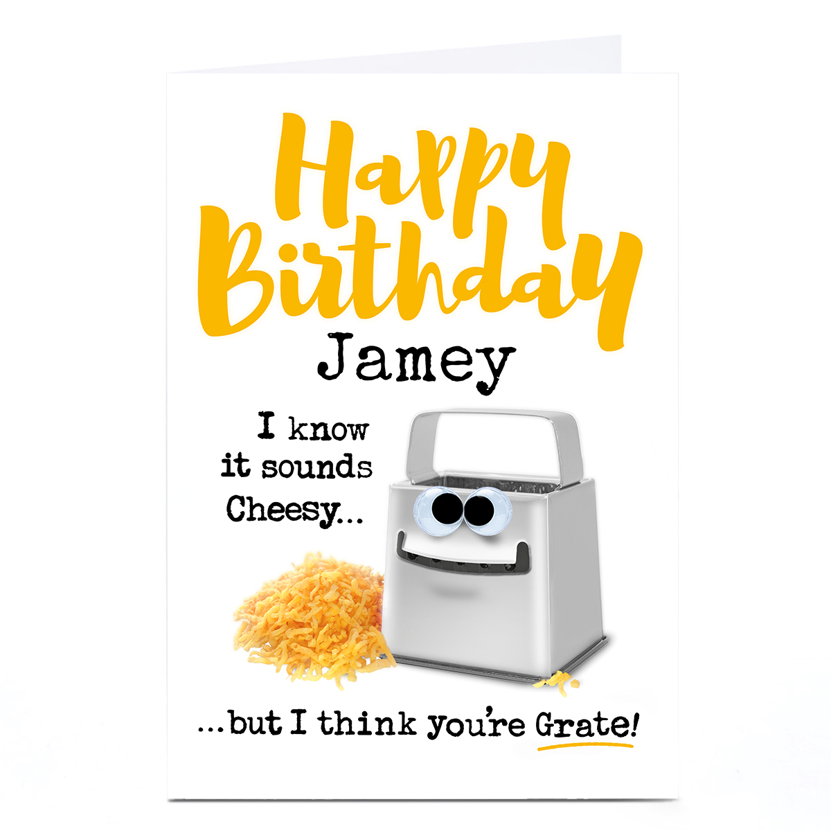 Personalised PG Quips Birthday Card - Sounds Cheesy