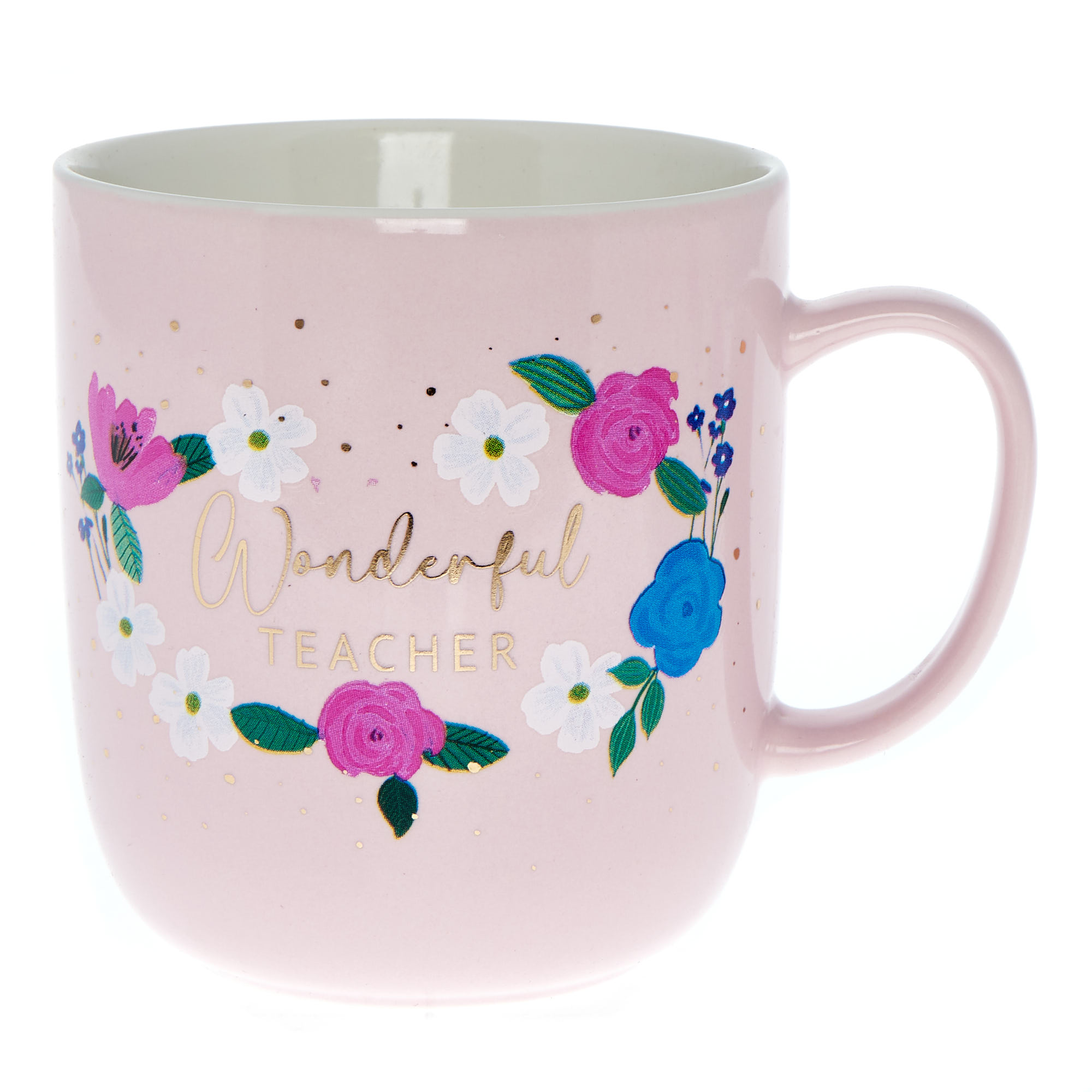 Wonderful Teacher Floral Mug