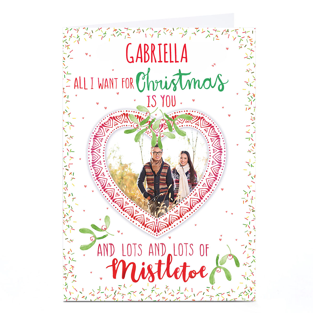 Photo Nik Golesworthy Christmas Card - Heart Frame