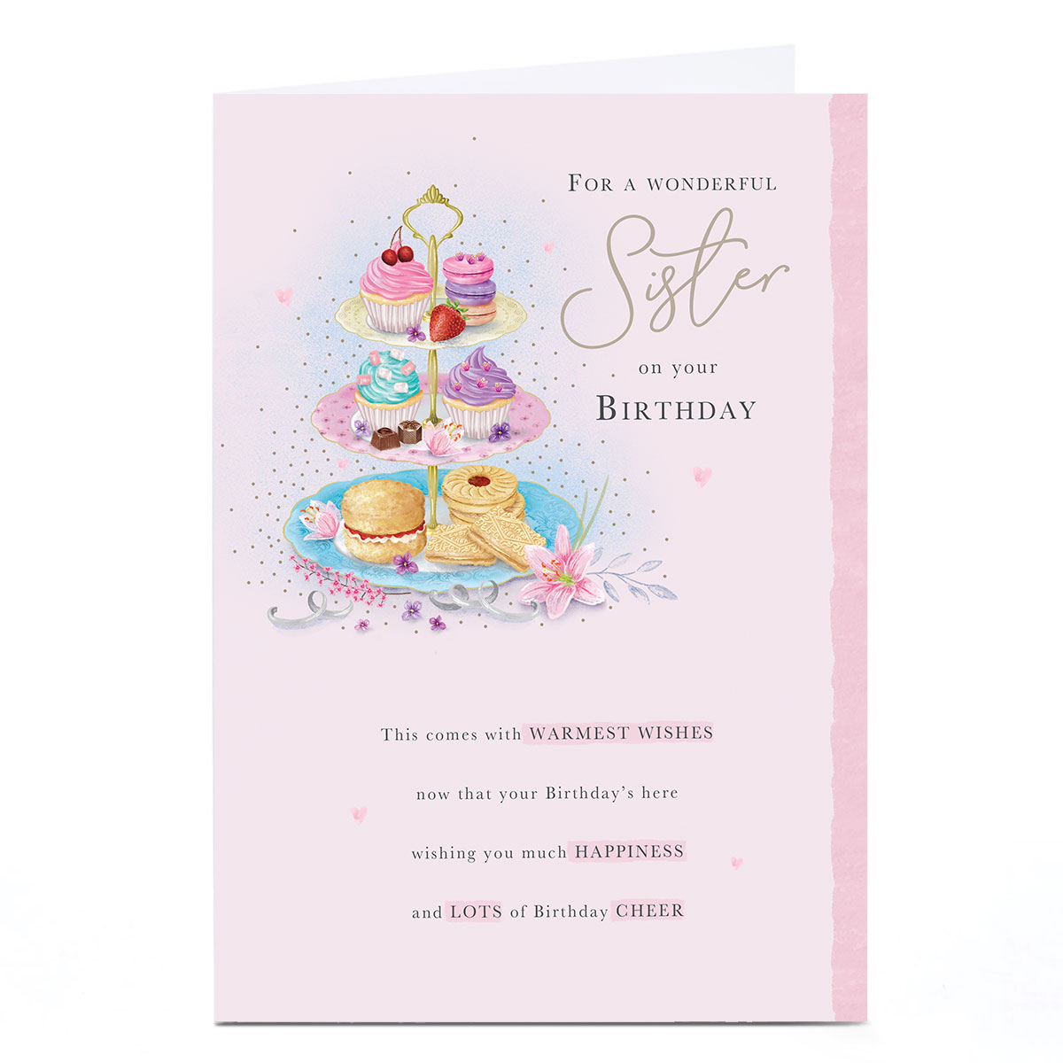 Personalised Birthday Card - Afternoon Tea Treats, Sister