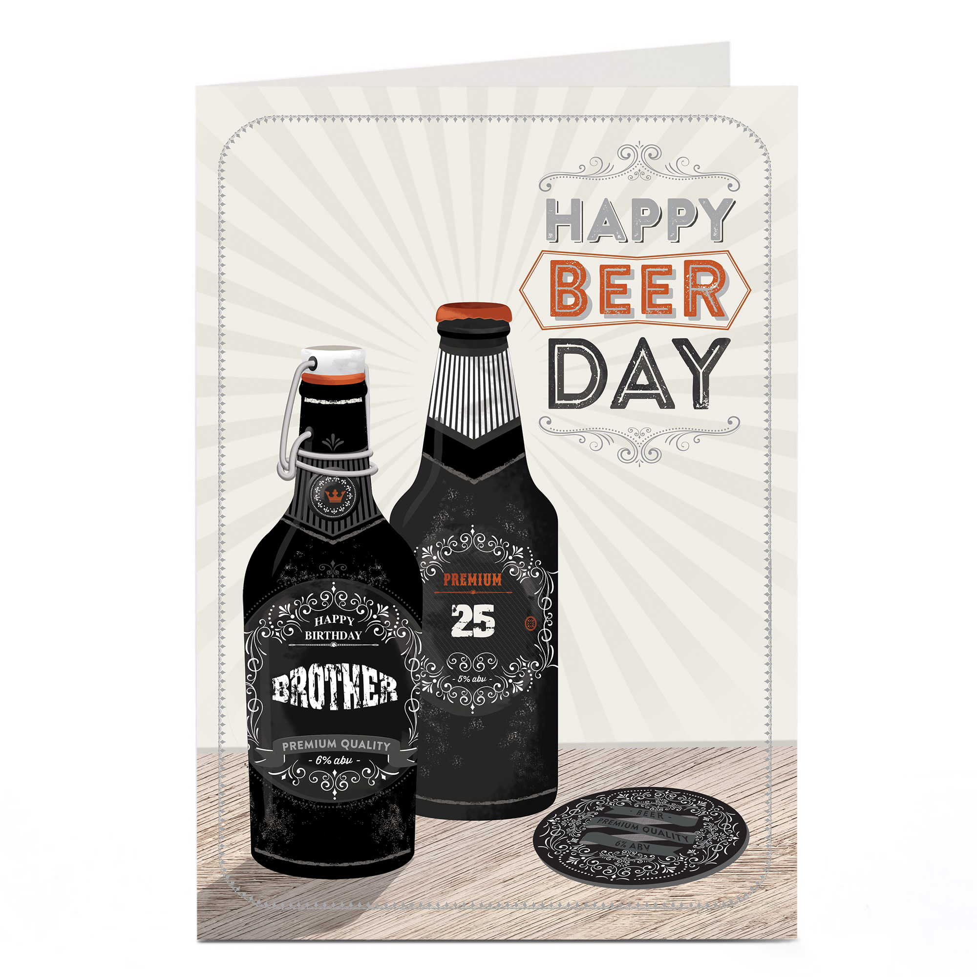 Buy Personalised Any Age Birthday Card Happy Beer Day Brother For Gbp 179 Card Factory Uk 