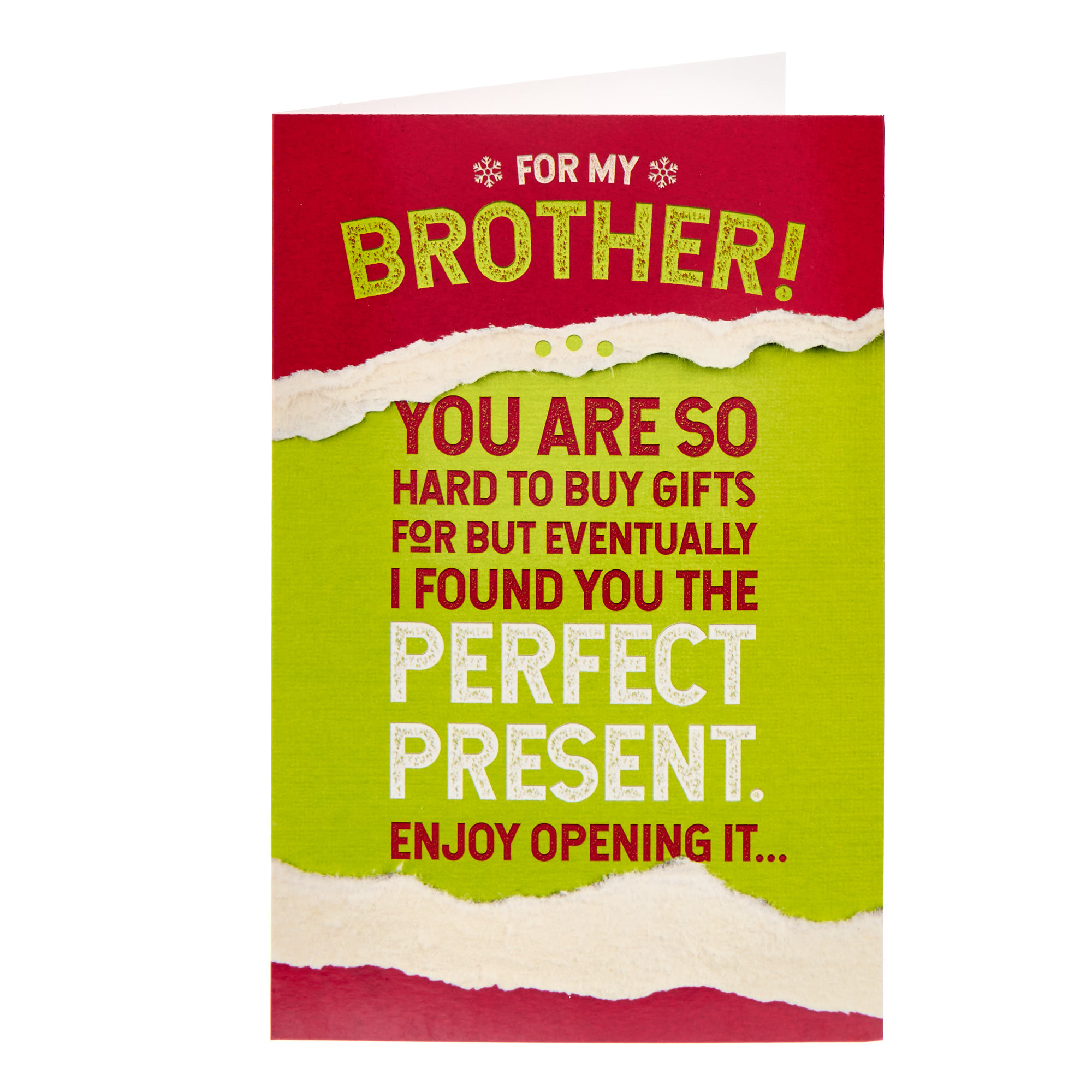 For My Brother Perfect Present Christmas Card