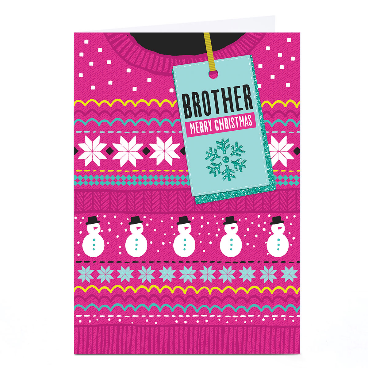 Personalised Christmas Card -  Christmas Jumper, Brother