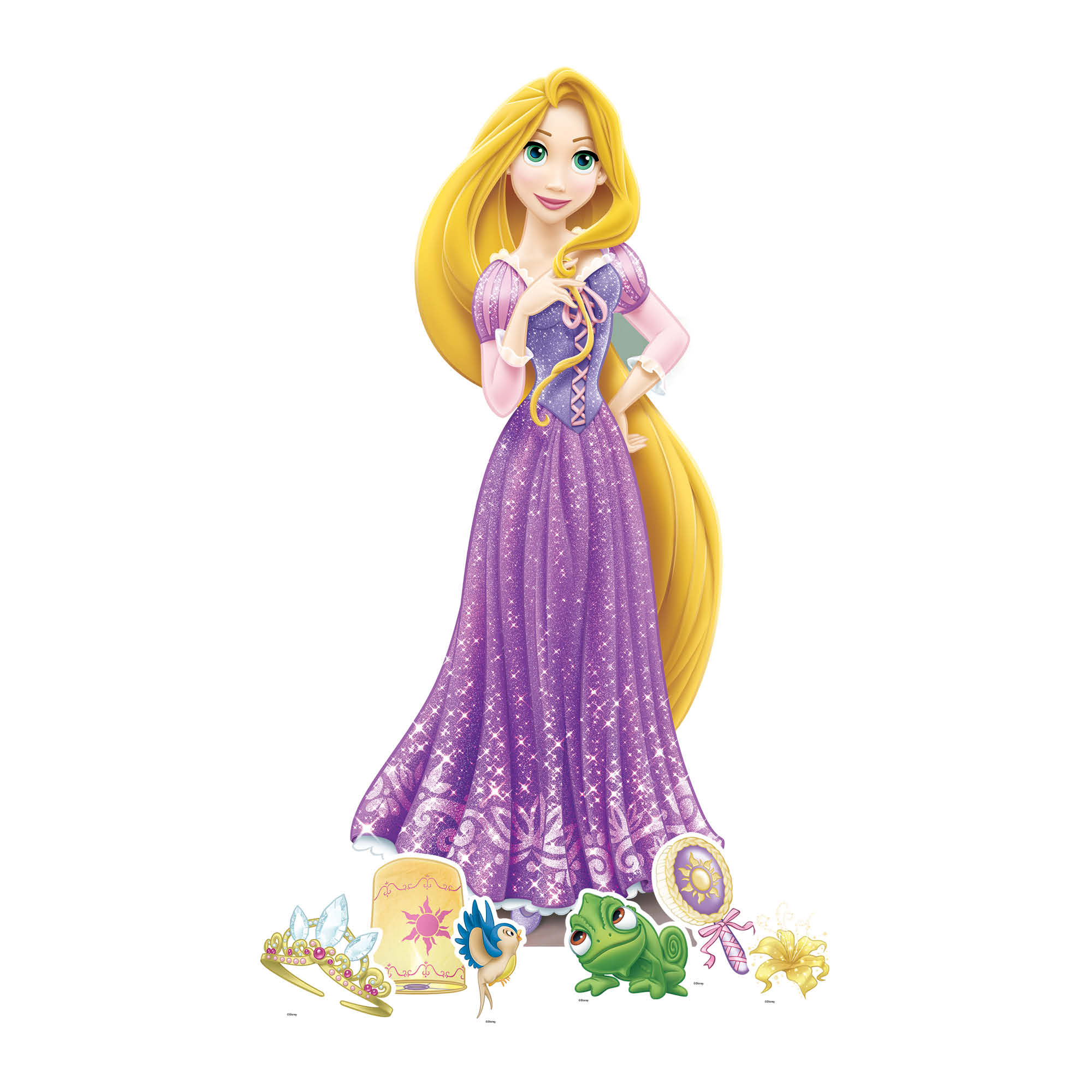 Medium Rapunzel Cardboard Cutouts Set