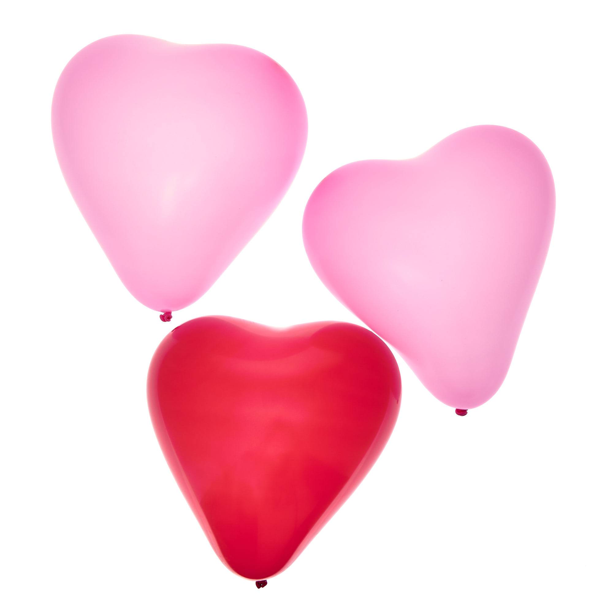 Heart Shaped Latex Balloons - Pack of 6