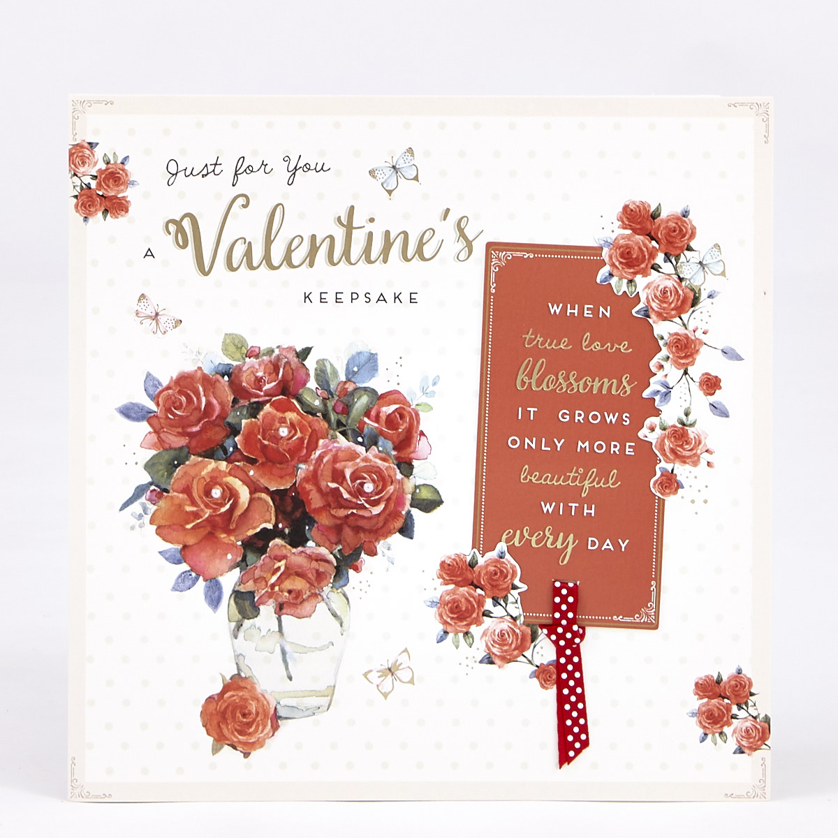 Valentine's Day Card - Exquisite Collection Roses Keepsake