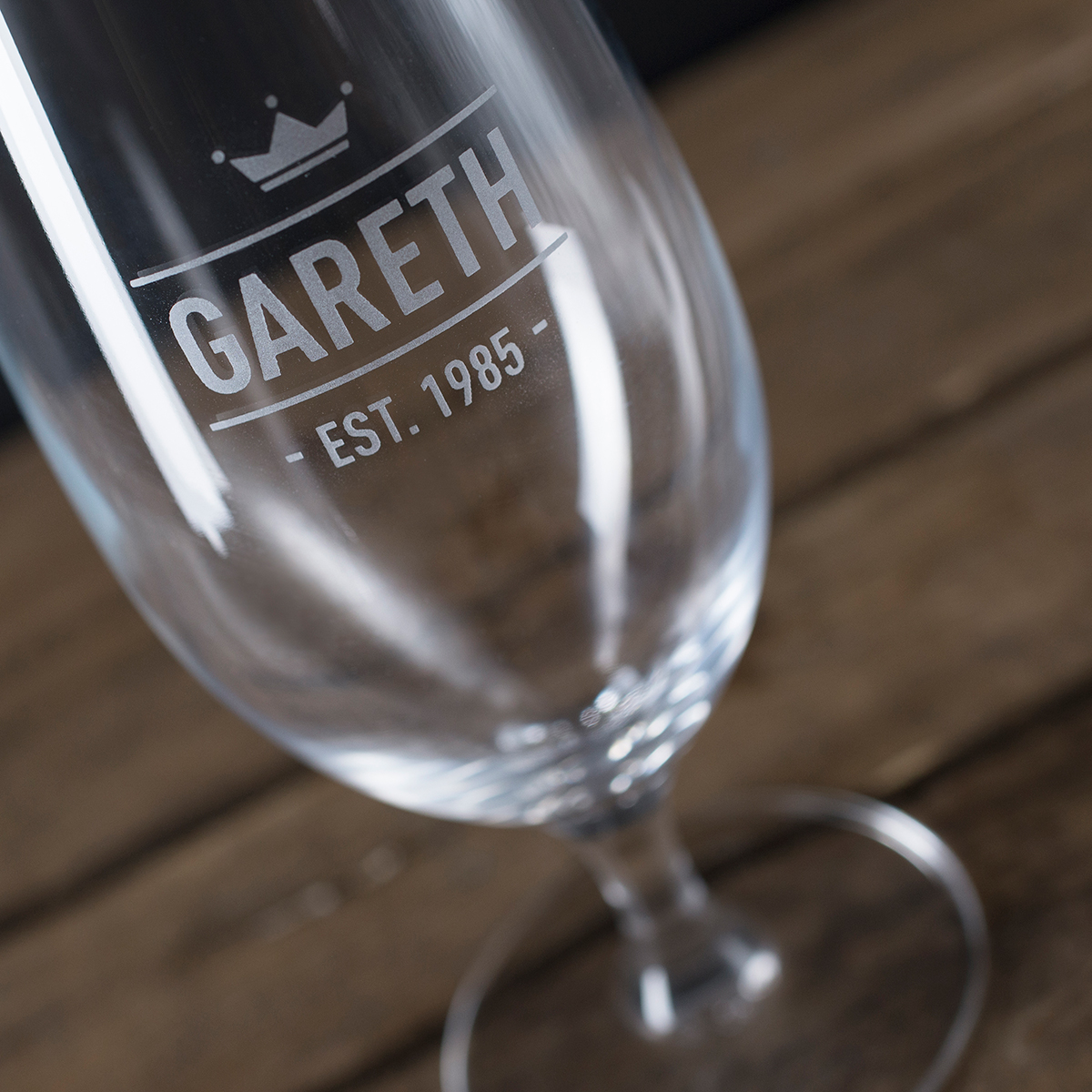 Personalised Cabernet Stem Beer Glass - Crown