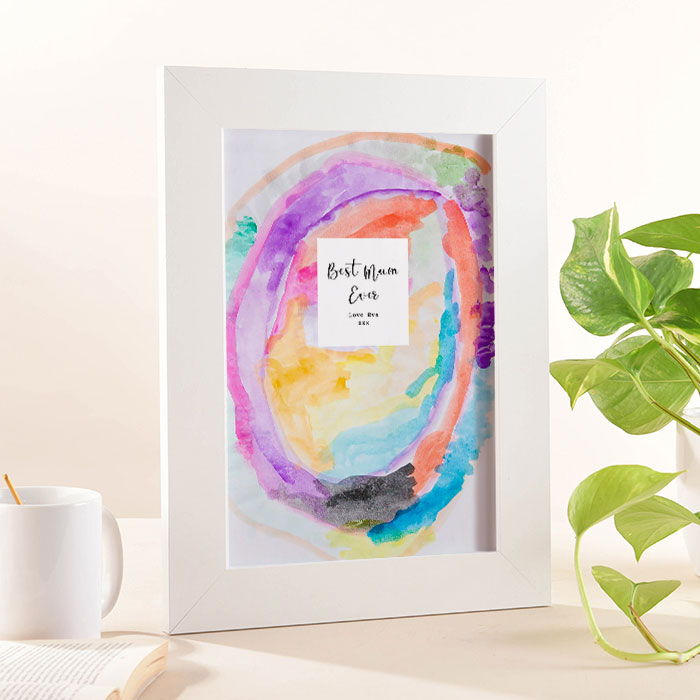 Artwork Upload Framed Print - Drawing & Message