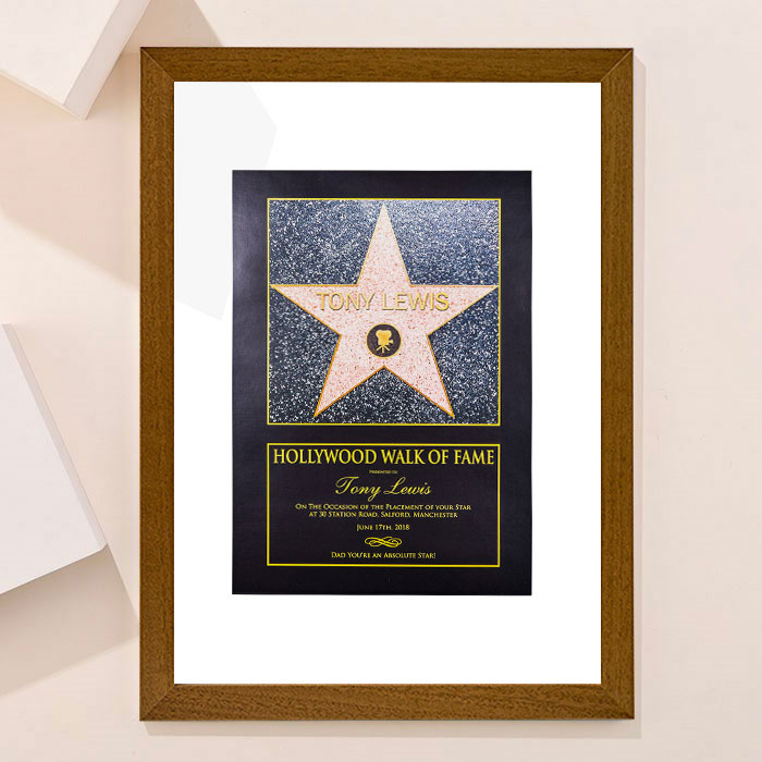 Personalised Framed Print - Hollywood Walk Of Fame