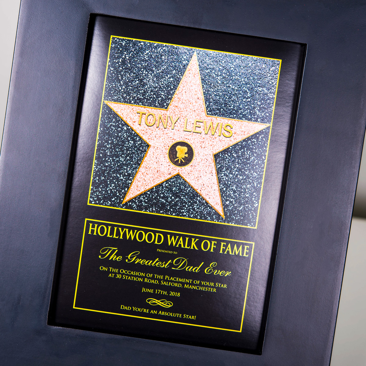 Personalised Framed Print - Hollywood Walk Of Fame