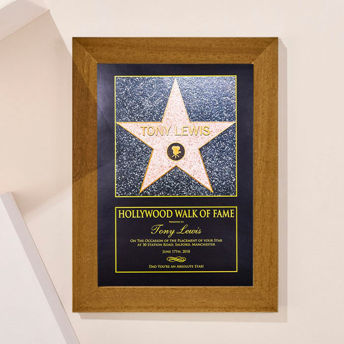 Personalised Framed Print - Hollywood Walk Of Fame