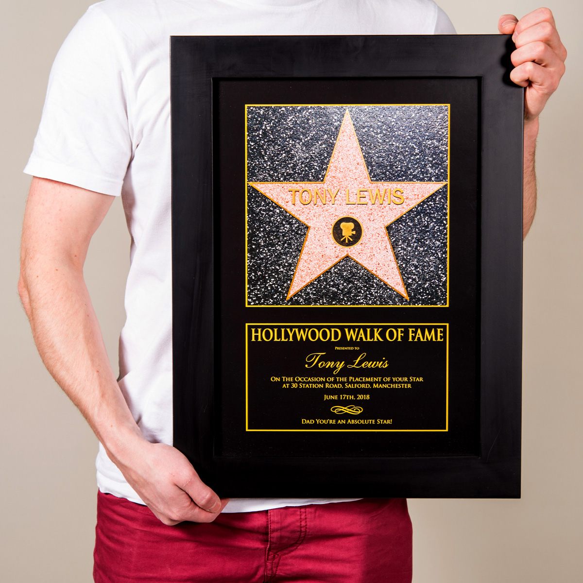 Personalised Framed Print - Hollywood Walk Of Fame