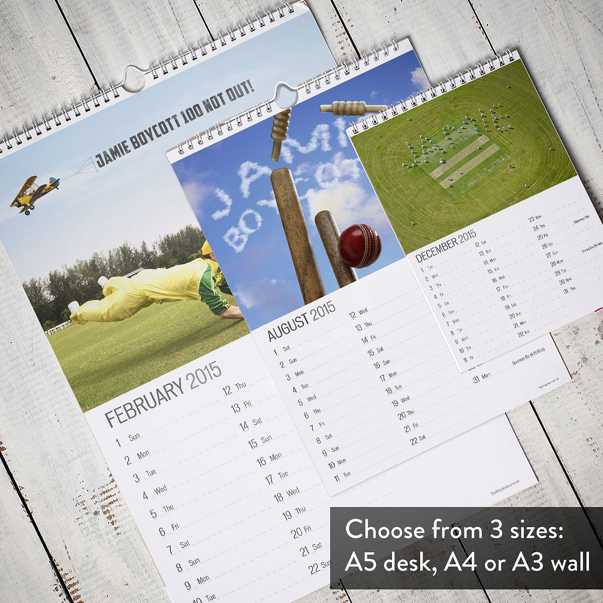 Personalised Cricket Calendar - New Edition