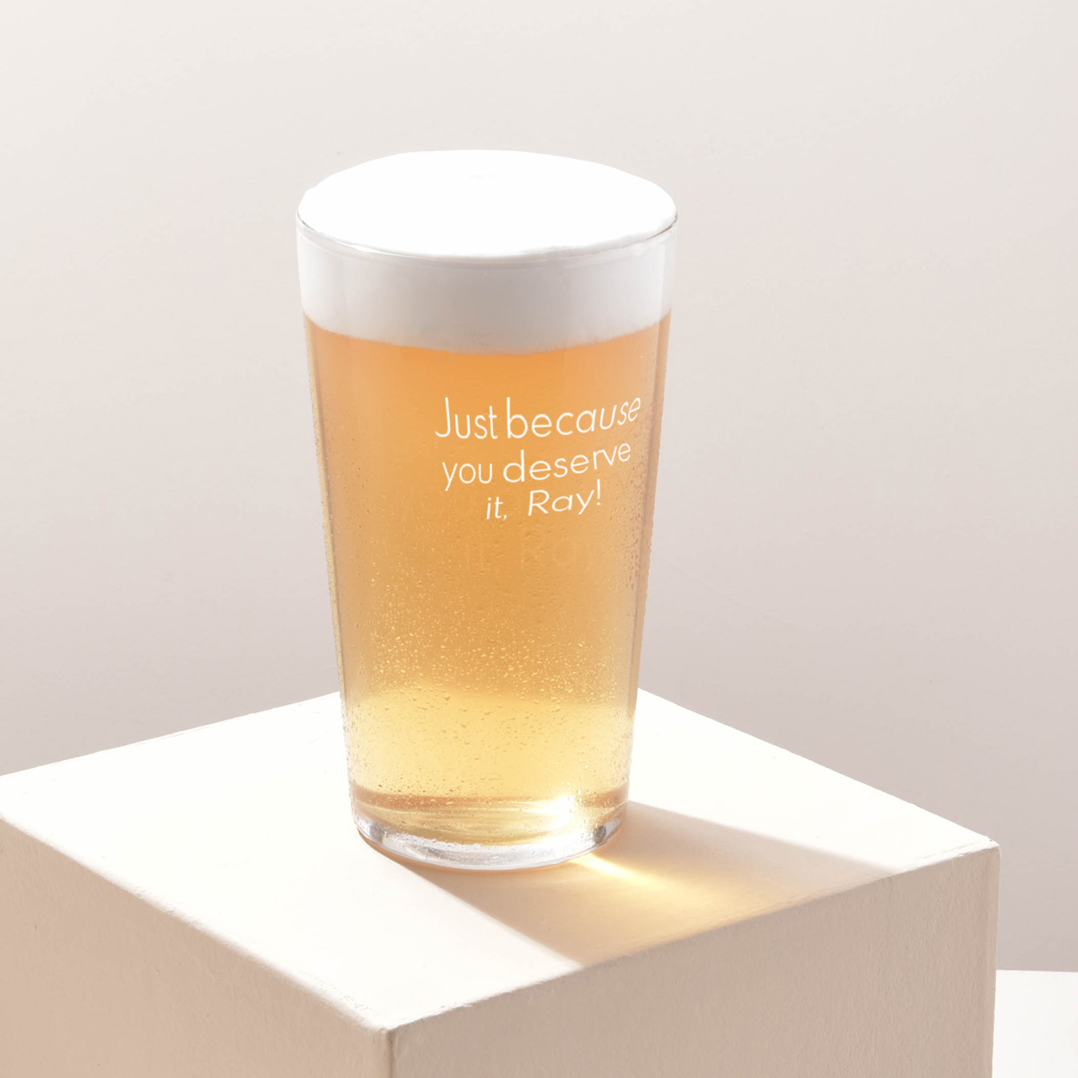 Personalised Pint Glass - Message