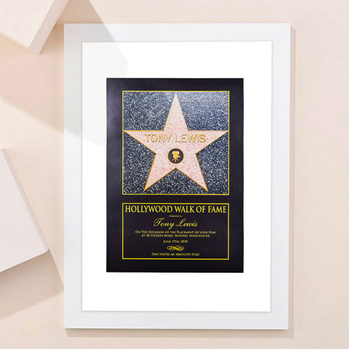 Personalised Framed Print - Hollywood Walk Of Fame