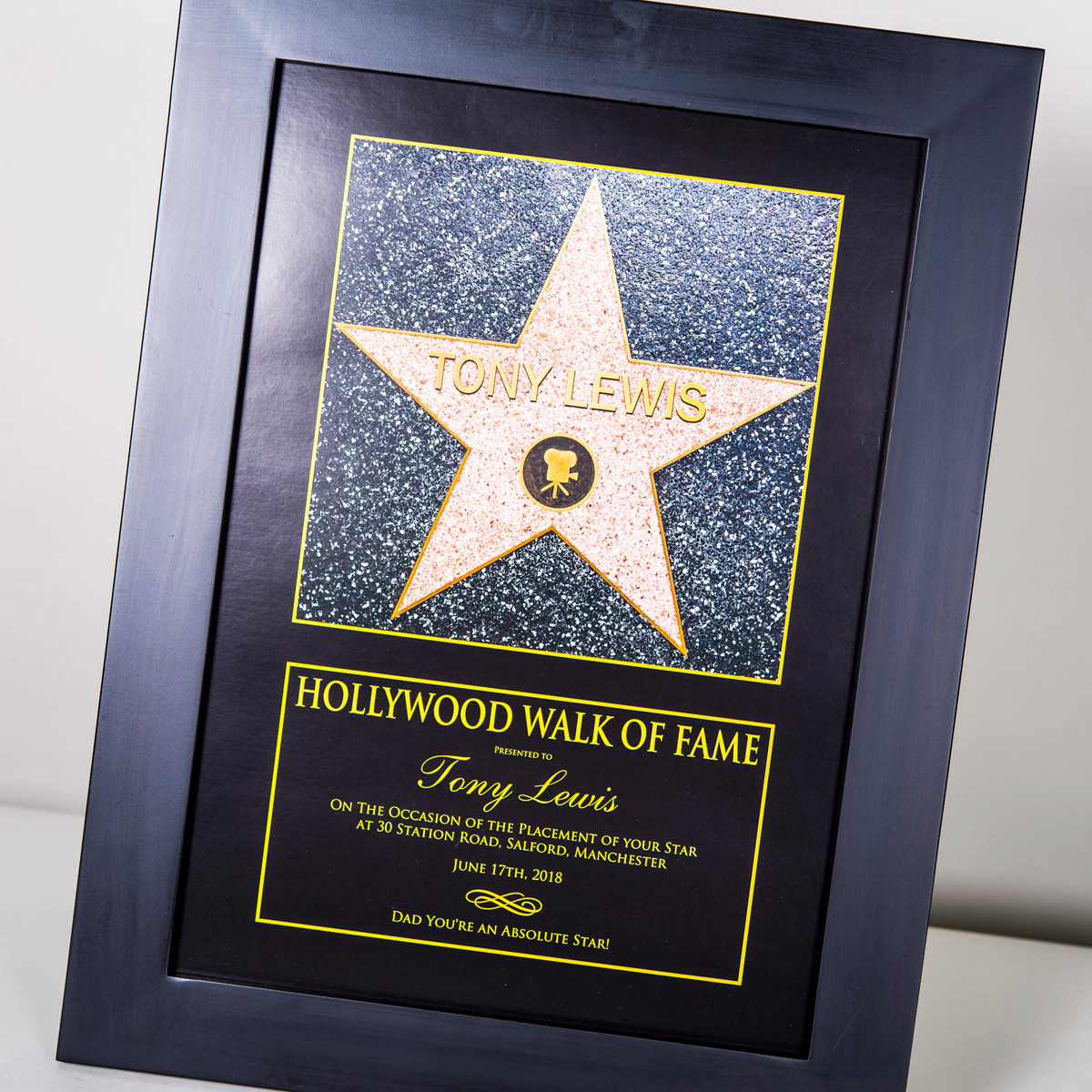 Personalised Framed Print - Walk Of Fame | GettingPersonal