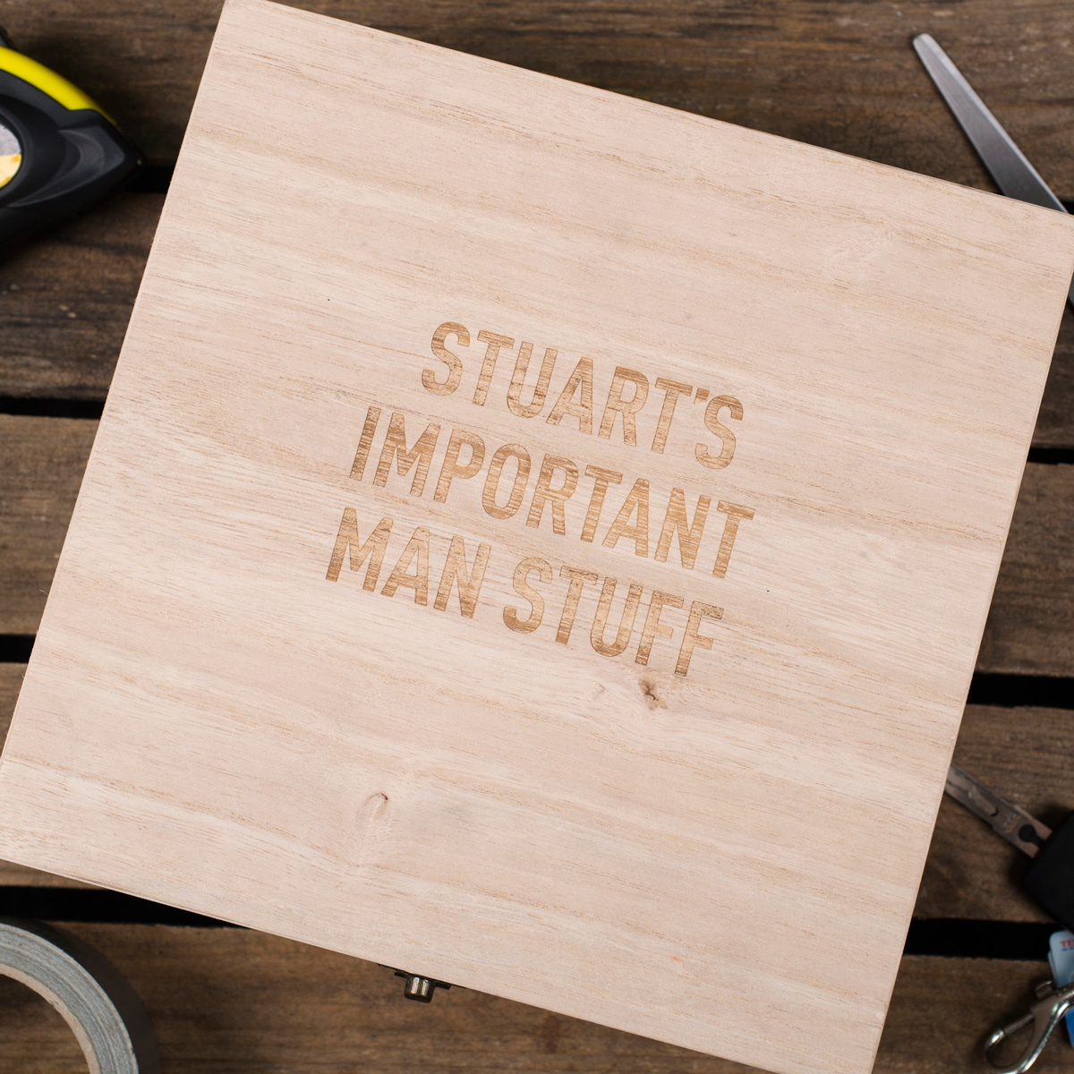 Personalised Storage Box - Important Man Stuff