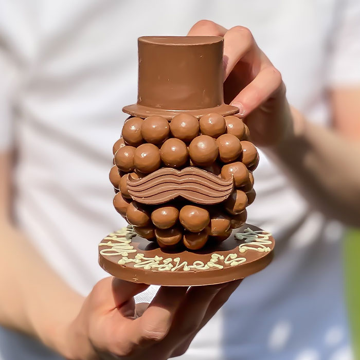 Personalised Malteser® Head with Hat and Moustache